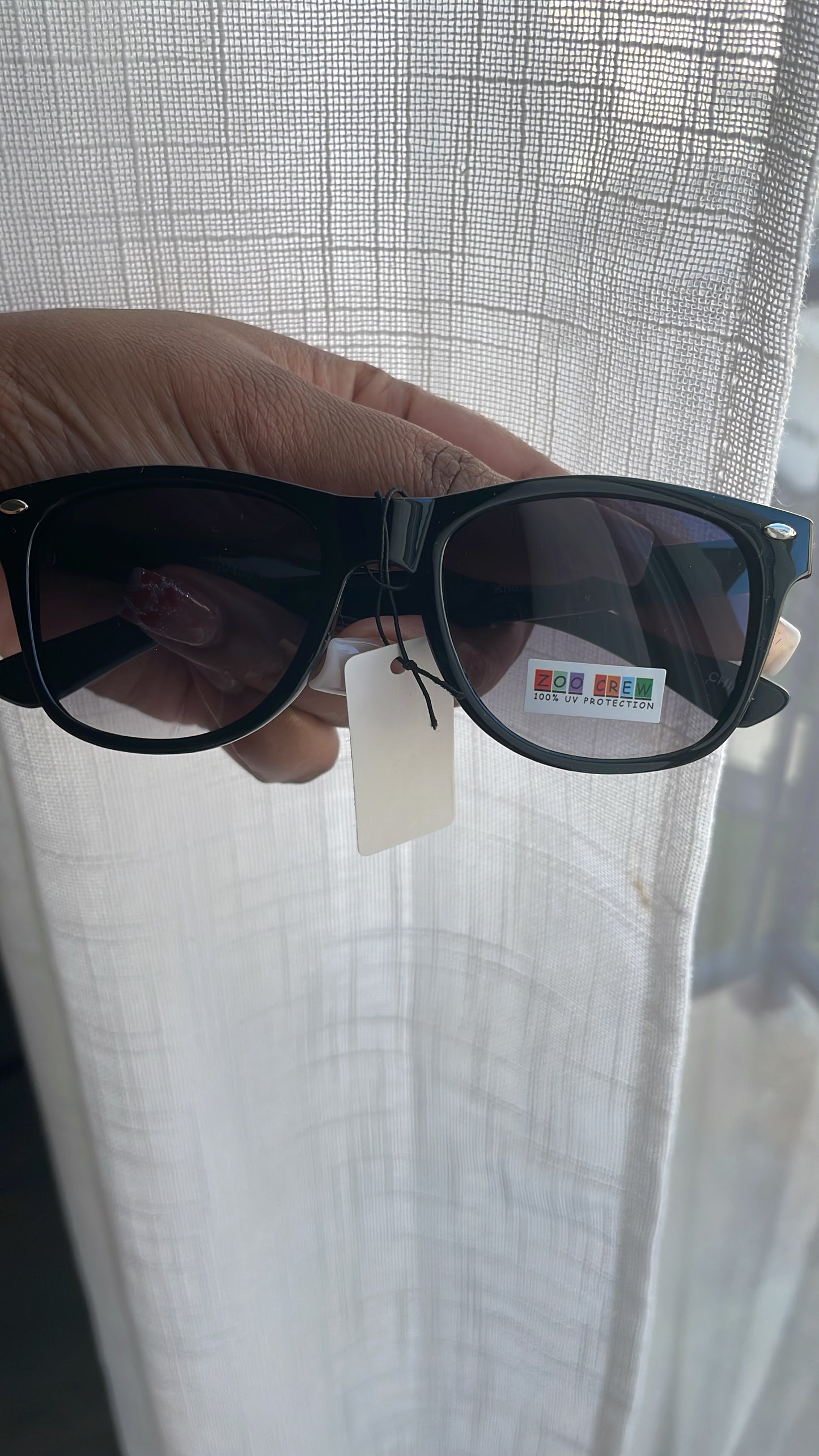 Girls black sunglasses