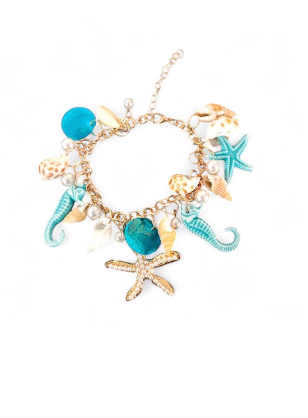 Blue seahorse bracelet