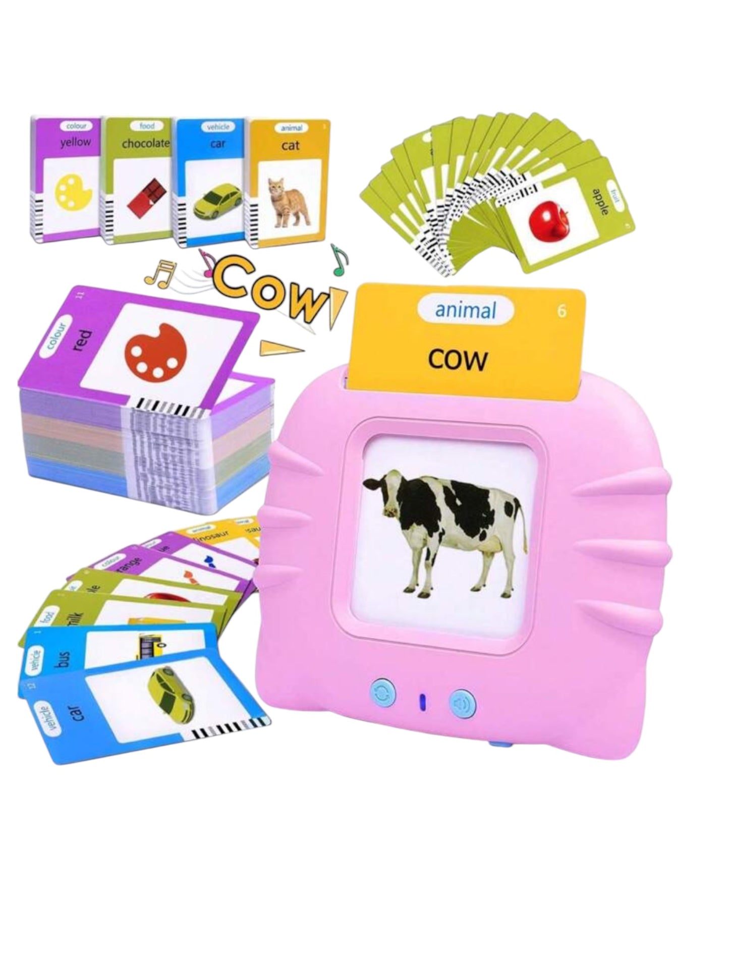 Pink speech flash card toy