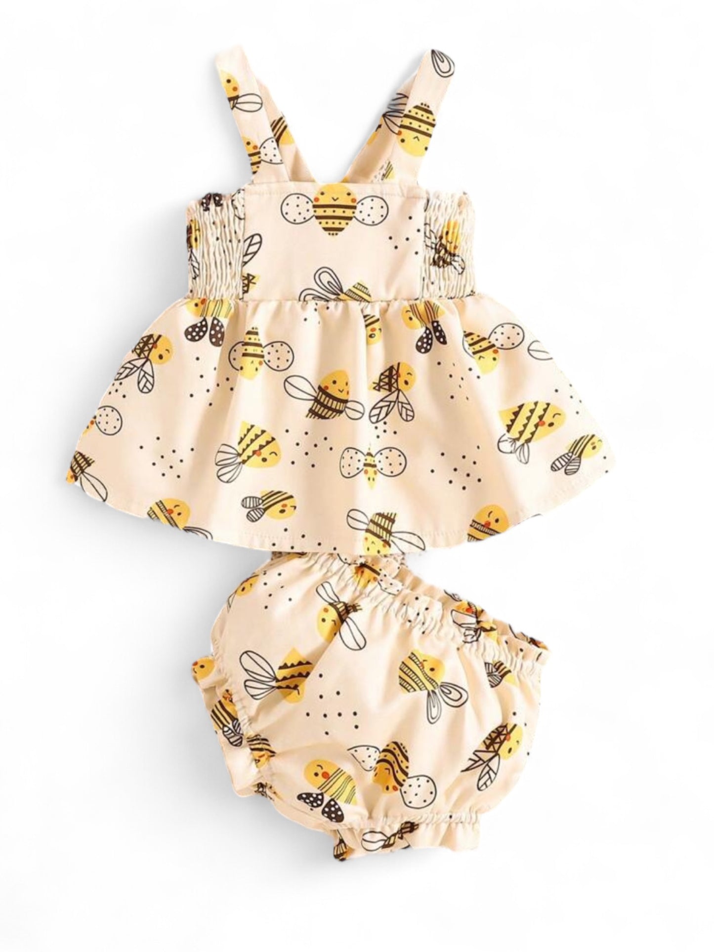 Bee print baby set