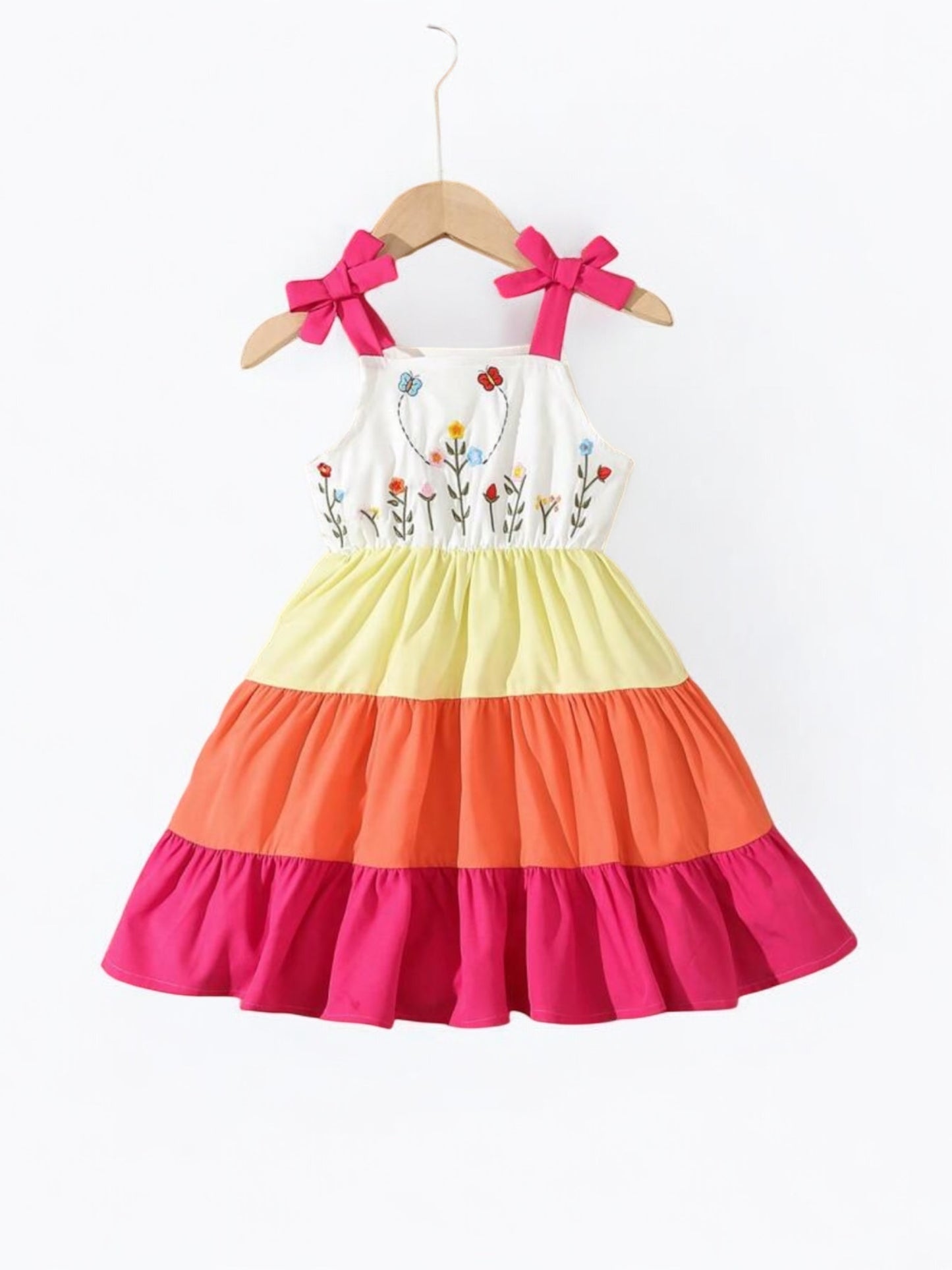 Pink orange and yellow Easter girl girl