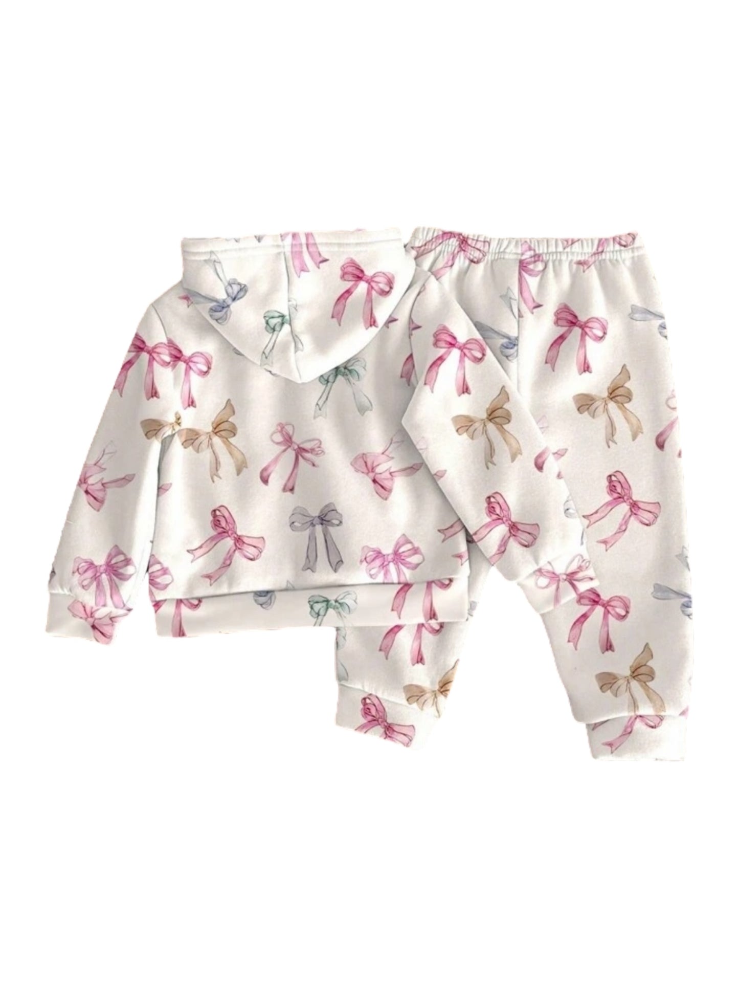 Little pink bow girls baby sweats