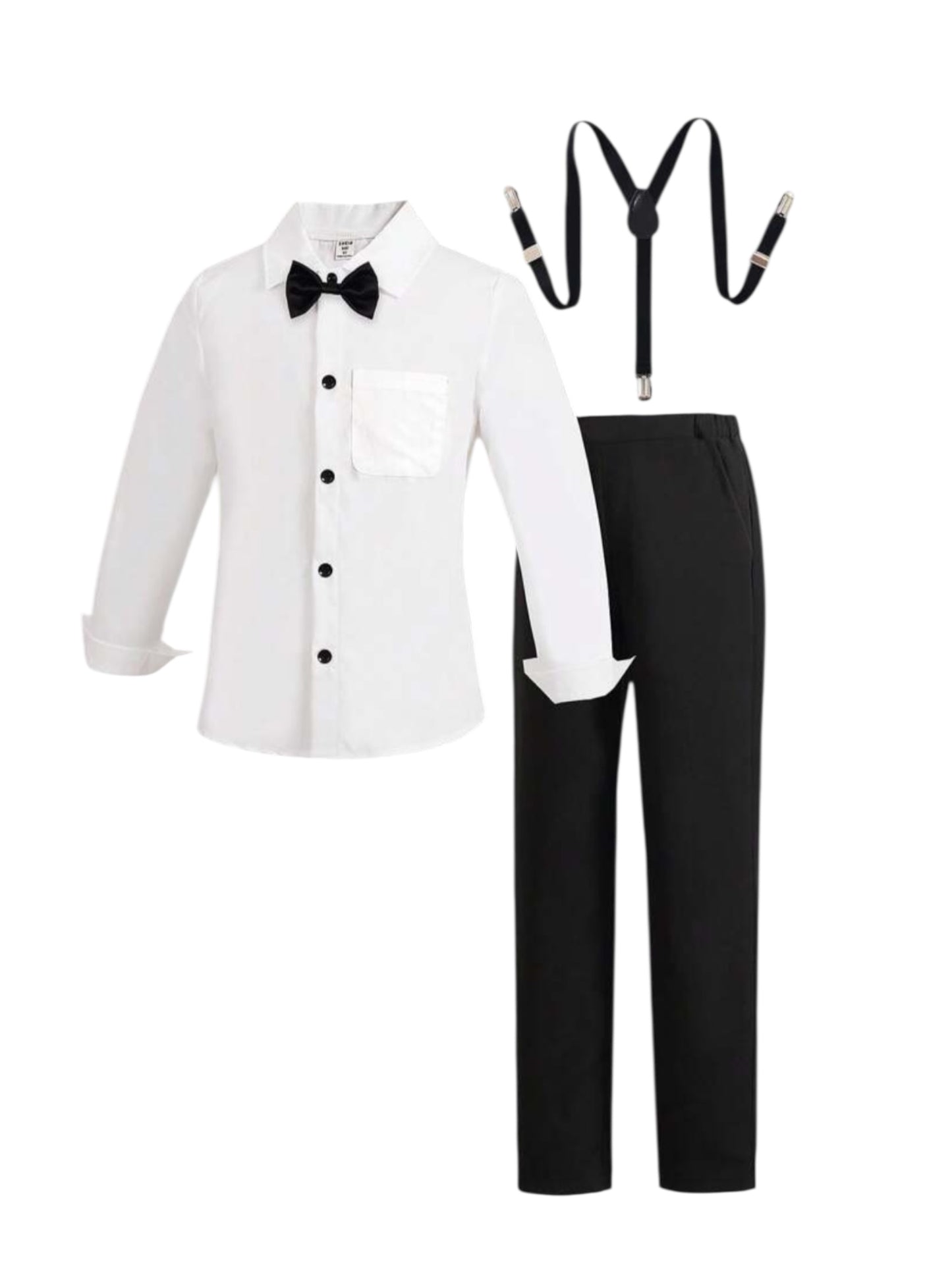 Black & white pre teen boys formal dispersed set 2k5