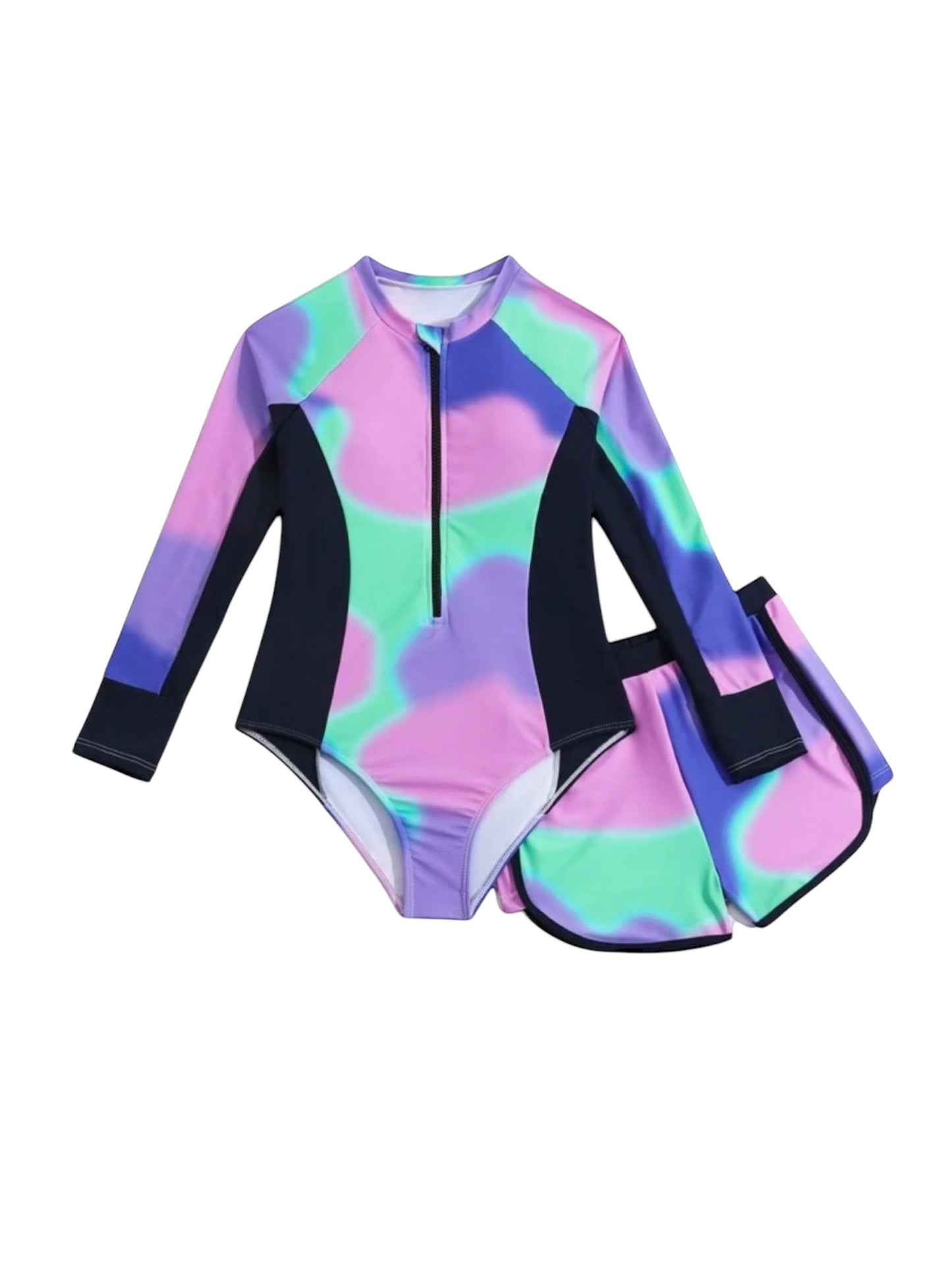 Pre teen multicolor 2 pc girl swimsuit