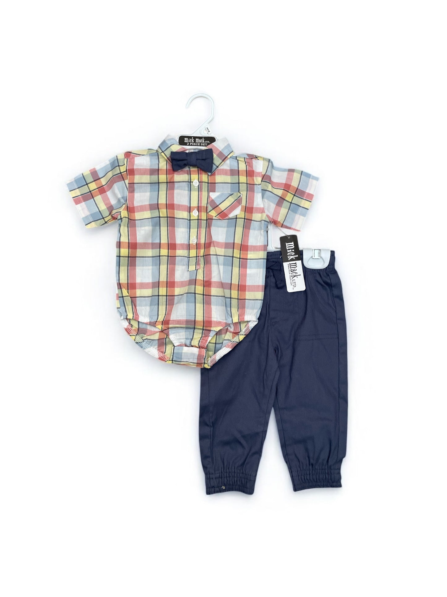 Mick Mack 2pc stripe with blue pants baby set