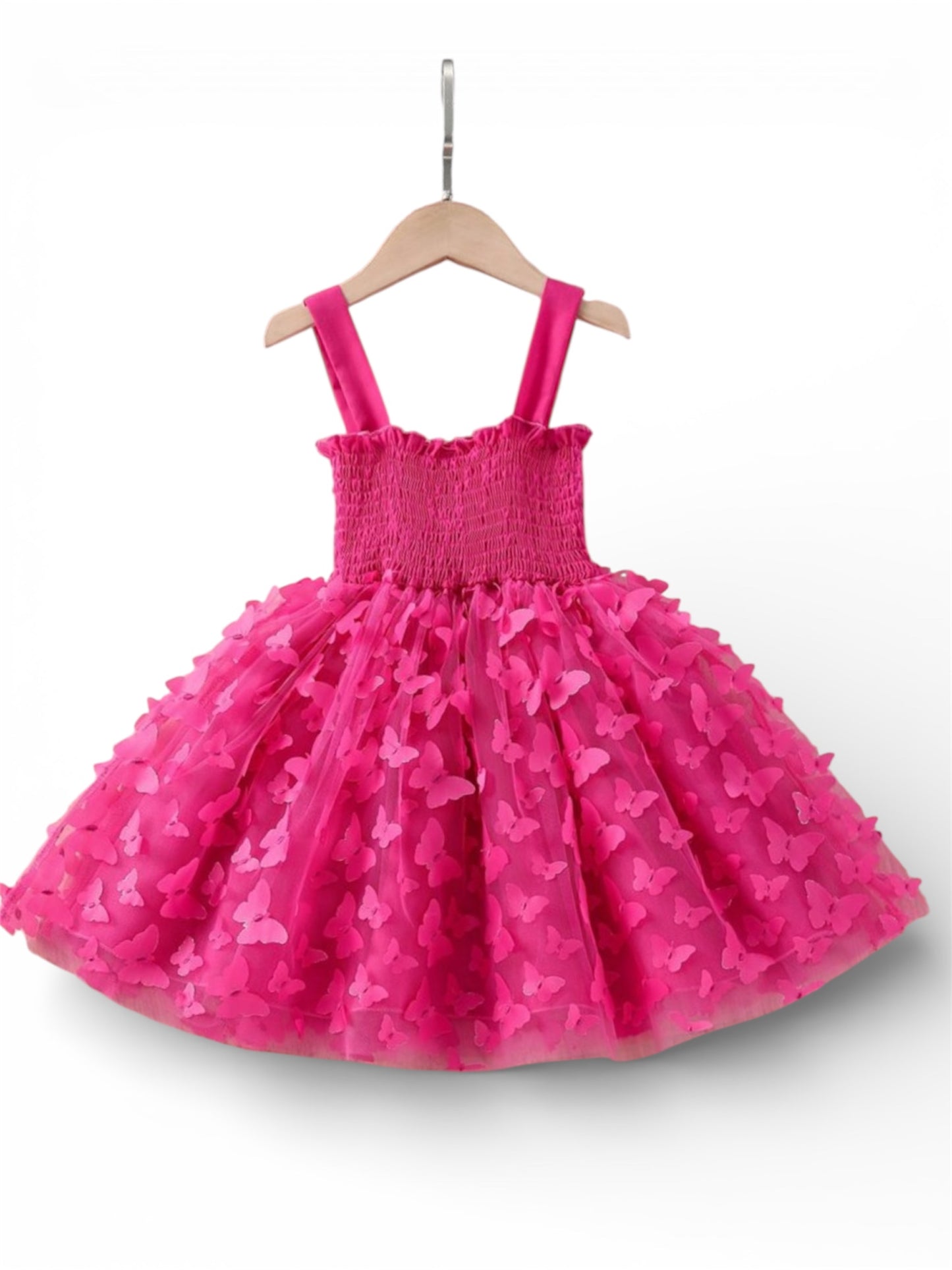 Pink butterfly girls dress