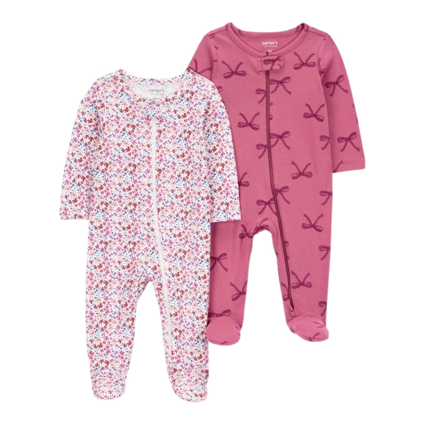 Carter's bow 2pc baby sleepers