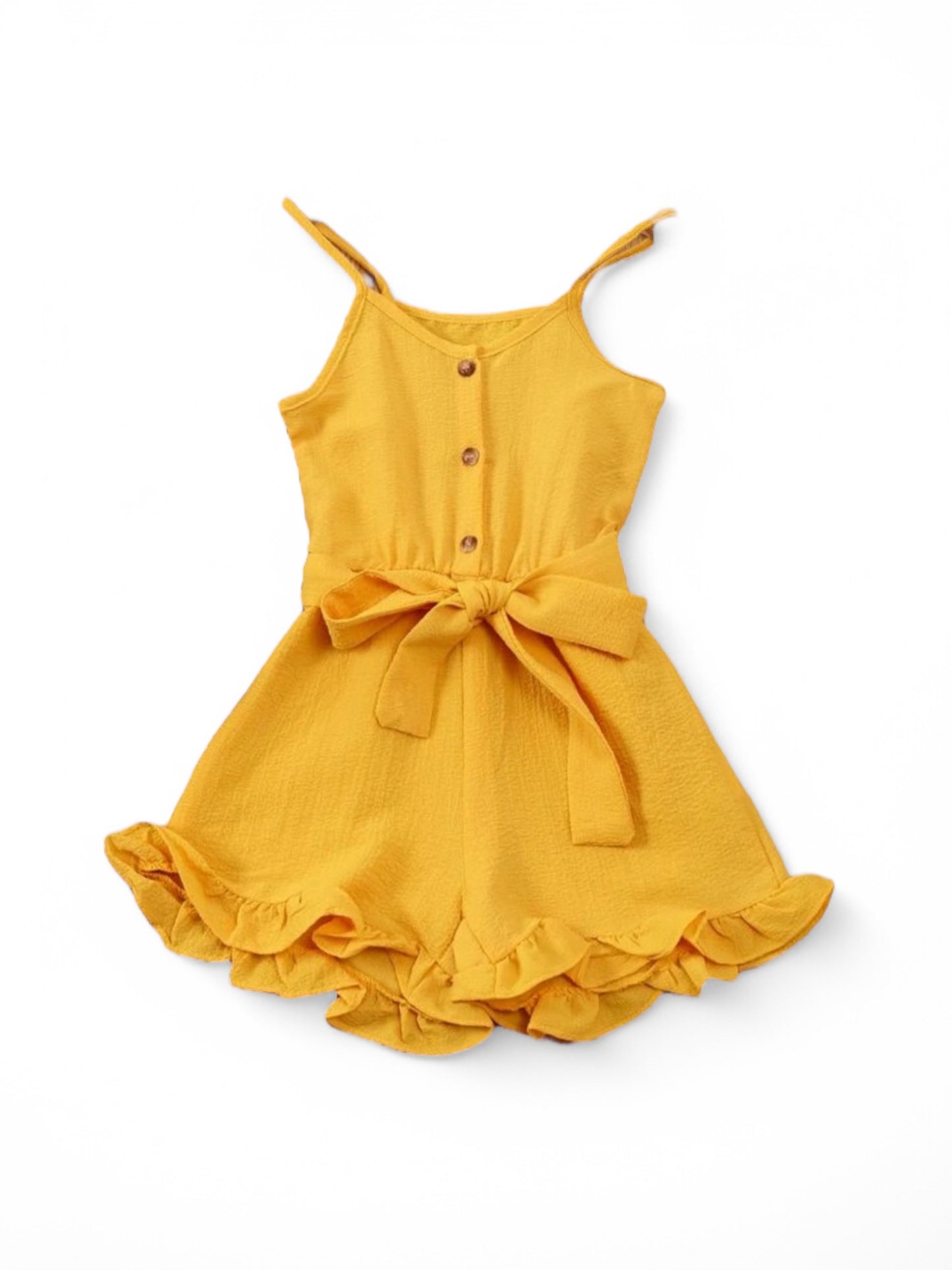 Girls yellow rumper with belt