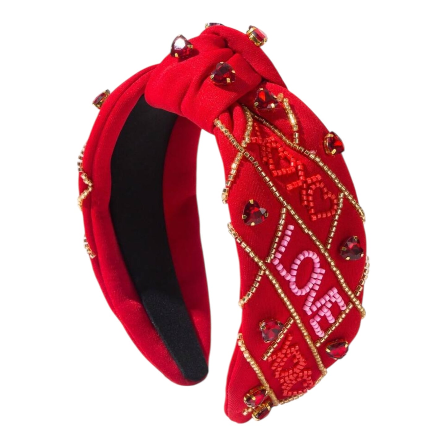 Love mega red girls headband