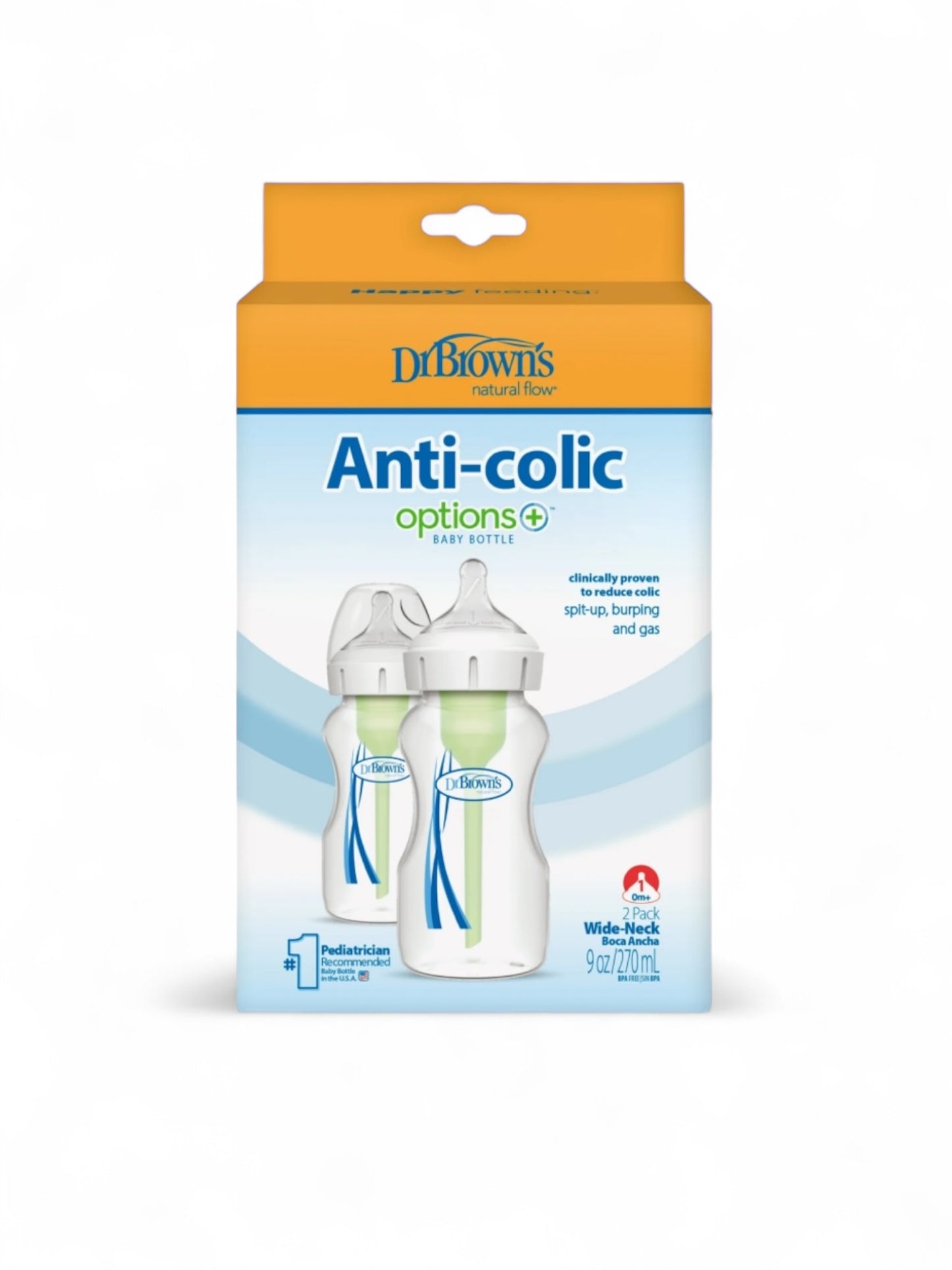 Dr browns anti colic 2pk baby bottles 9oz