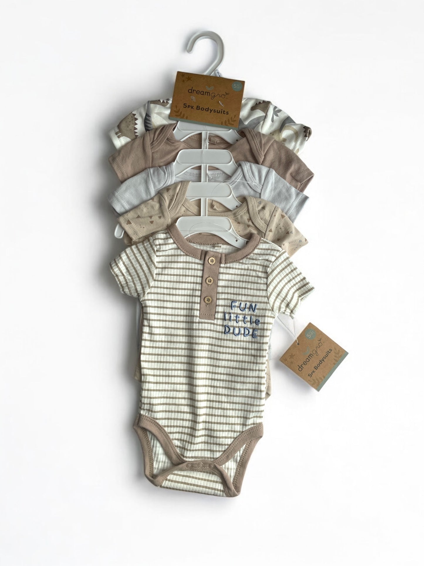 Dream grown 5pc baby boy onesies set