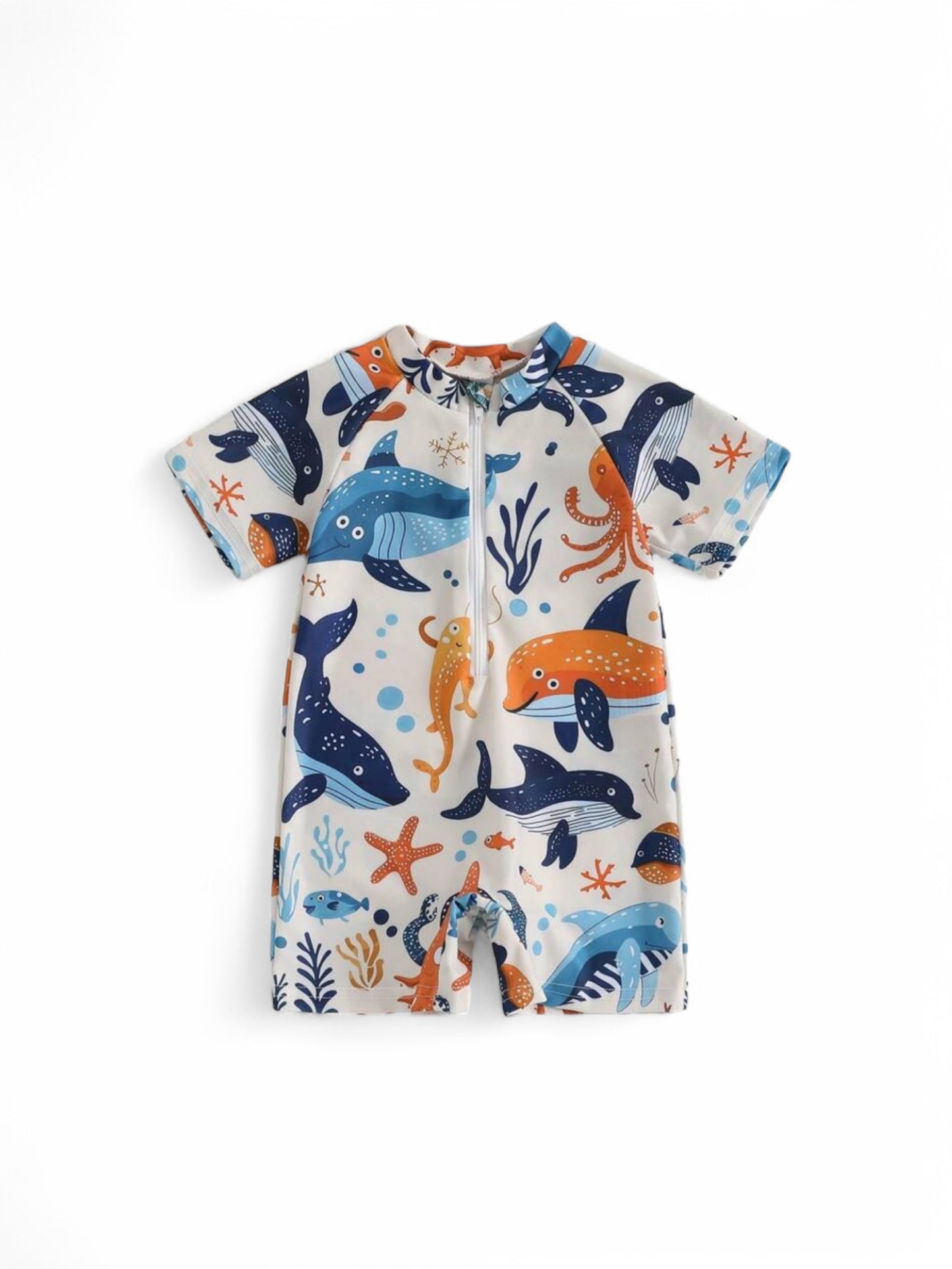 Whales jumped boy baby swimsuit