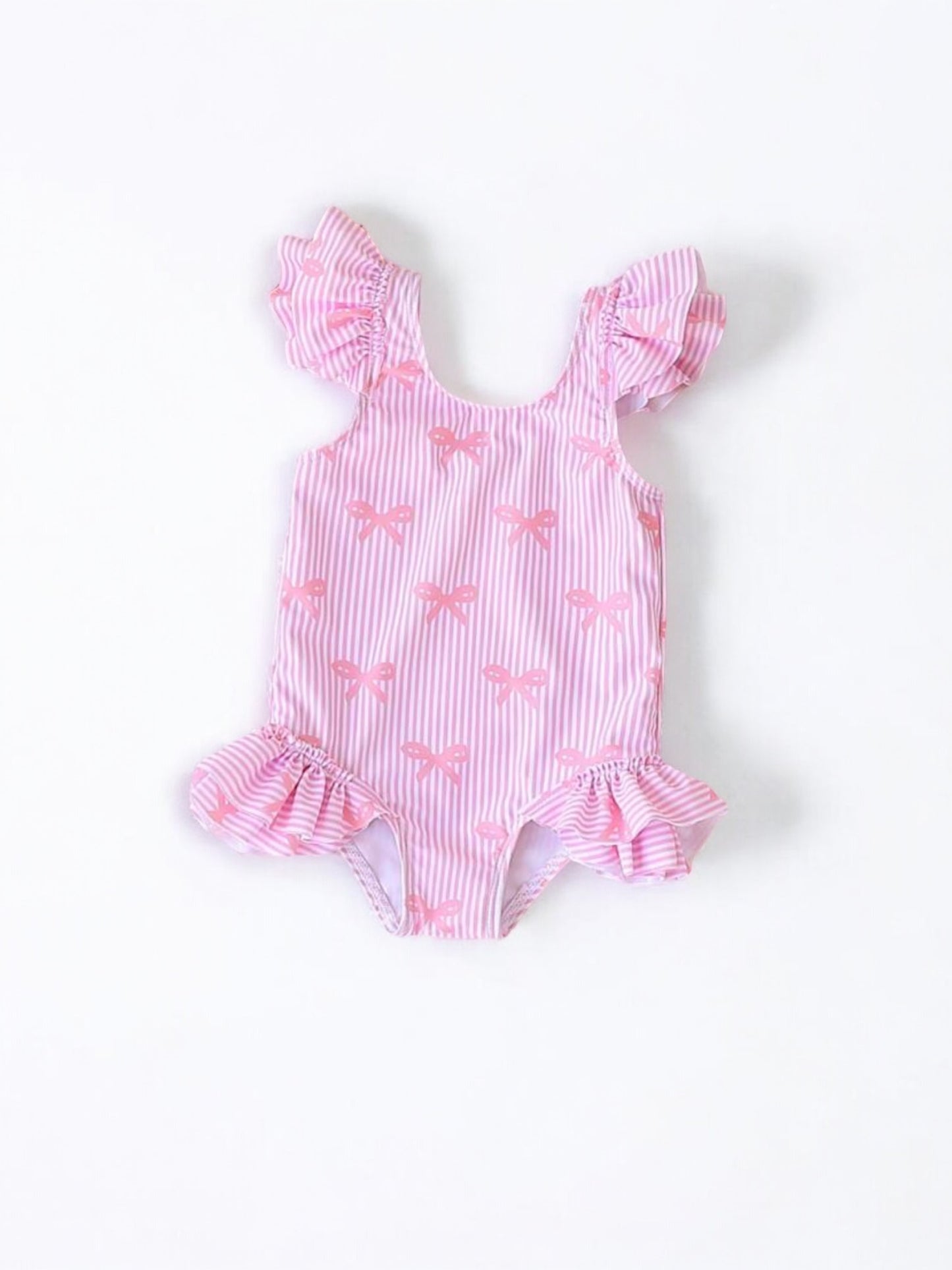 Lil pink bow baby swimsuit