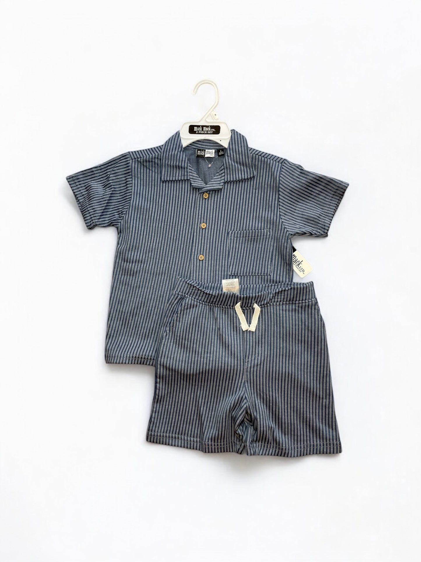 mick Mac blue stripe boys 2 pc set
