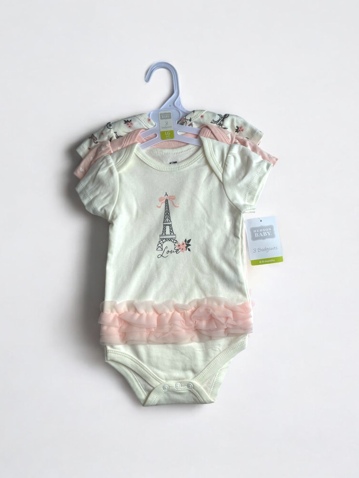 Hudson Paris baby 3pc onesies set