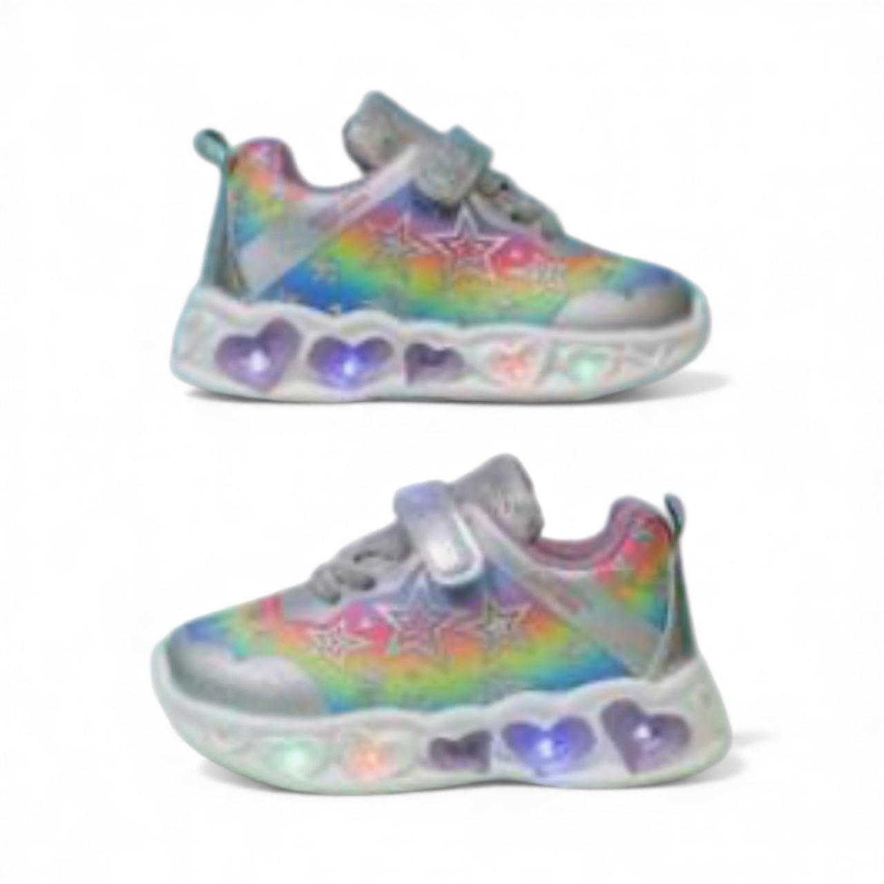 Rainbow heart girl sneakers