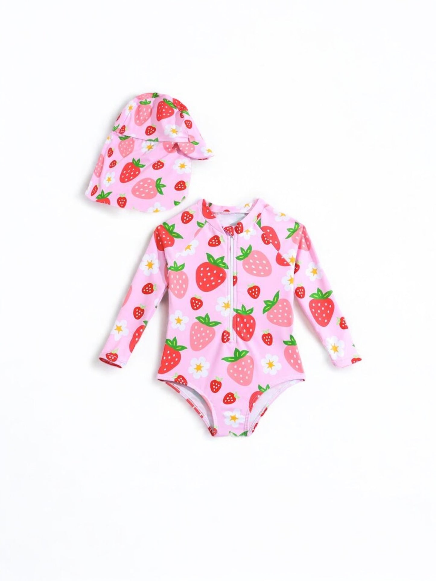 Strawberry 2 pc baby swimsuit