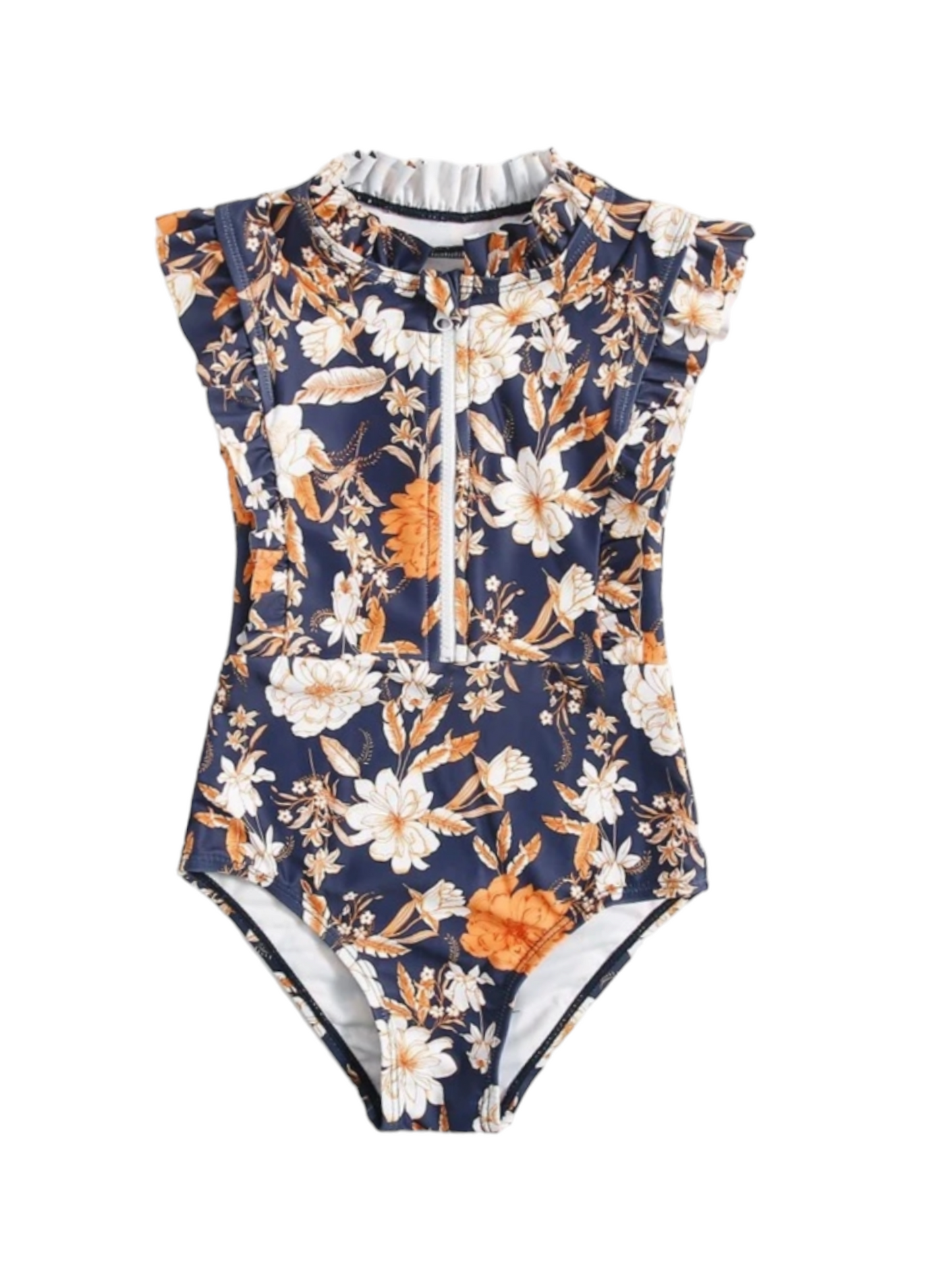 Floral print onsie girl swimsuit