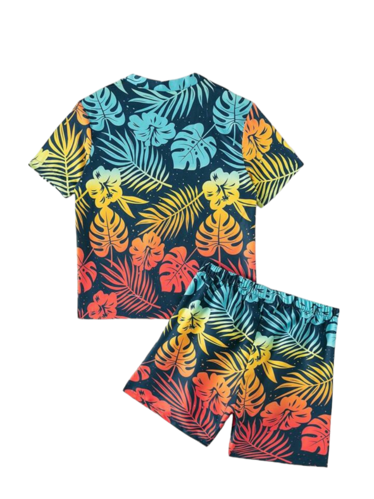 leaf print 2pc boys set