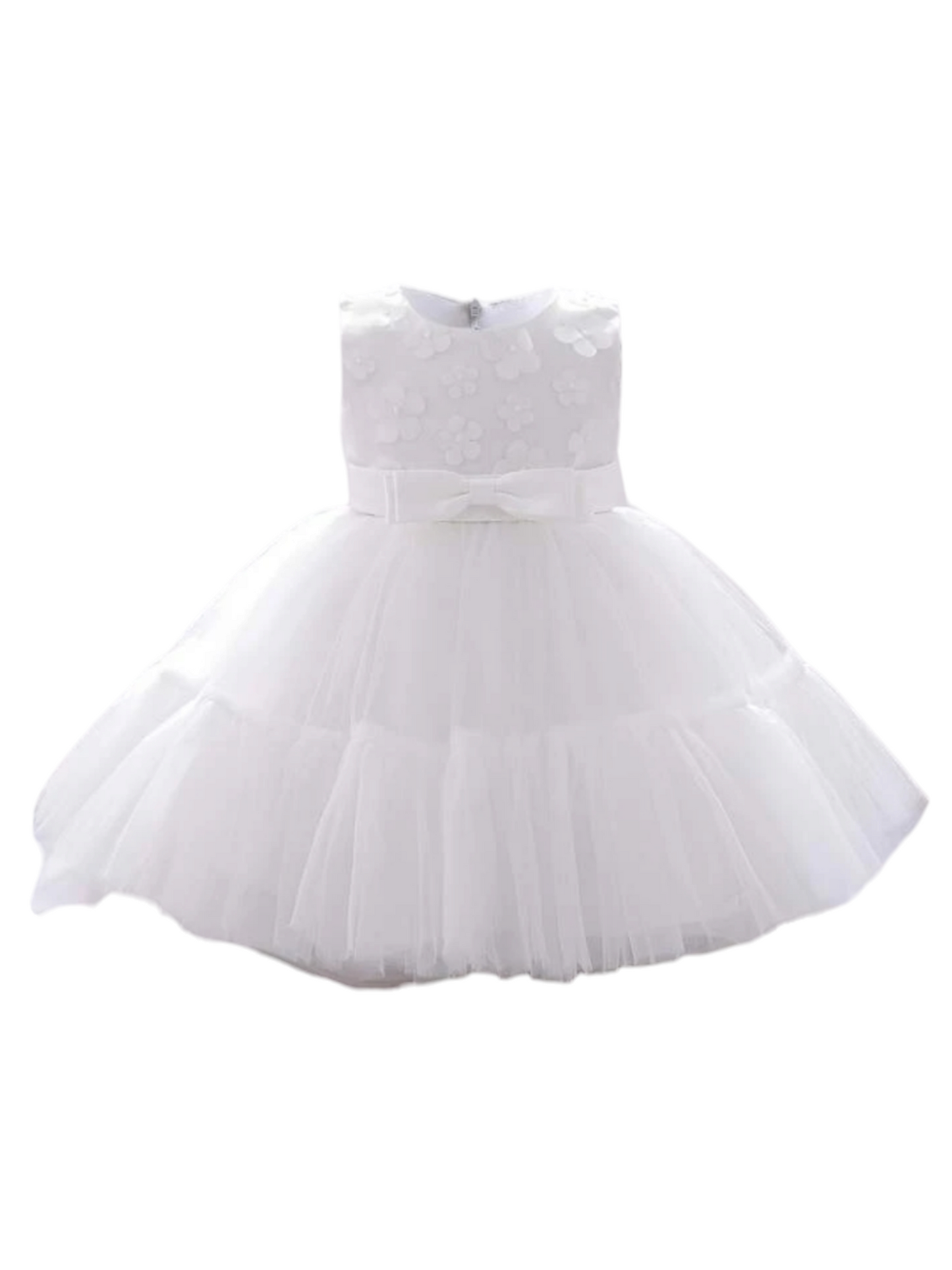 White floral girl formal dress