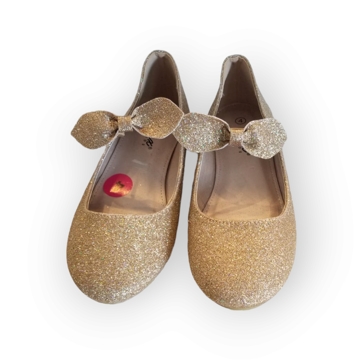 Girl gold formal shoes