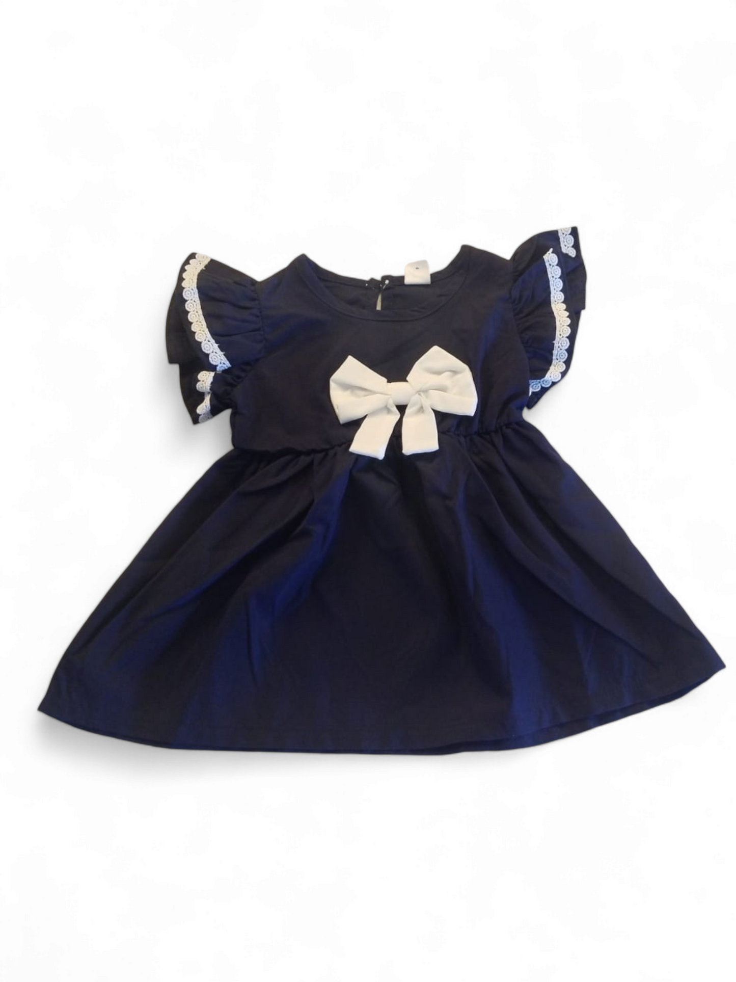 White and blue baby dress