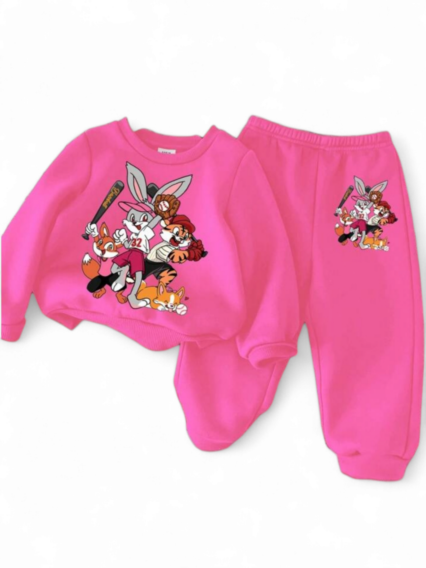 Cartoon print sweats baby set sweats