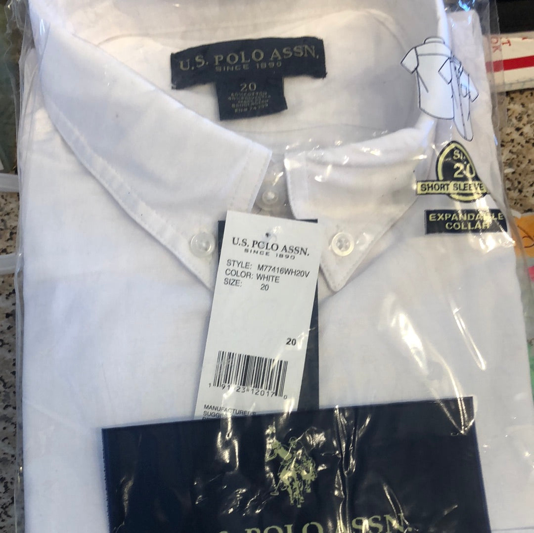 U.S. polo white short sleeve