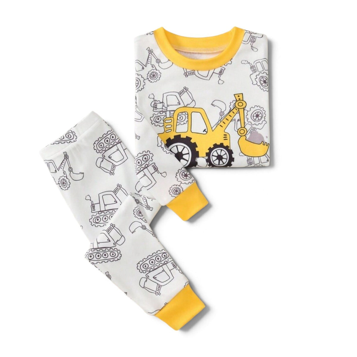 Yellow tractor baby boy pj