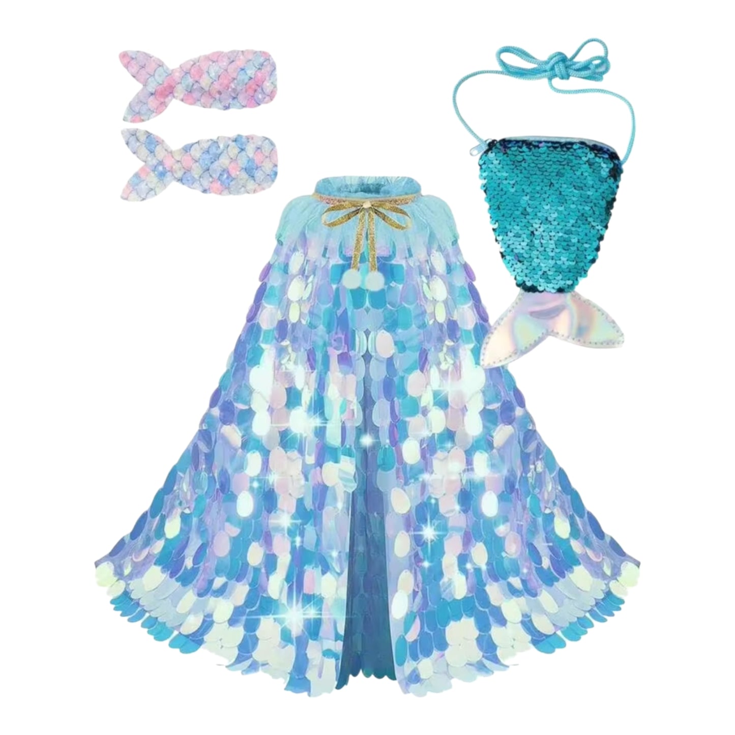 3pc mermaid cape set