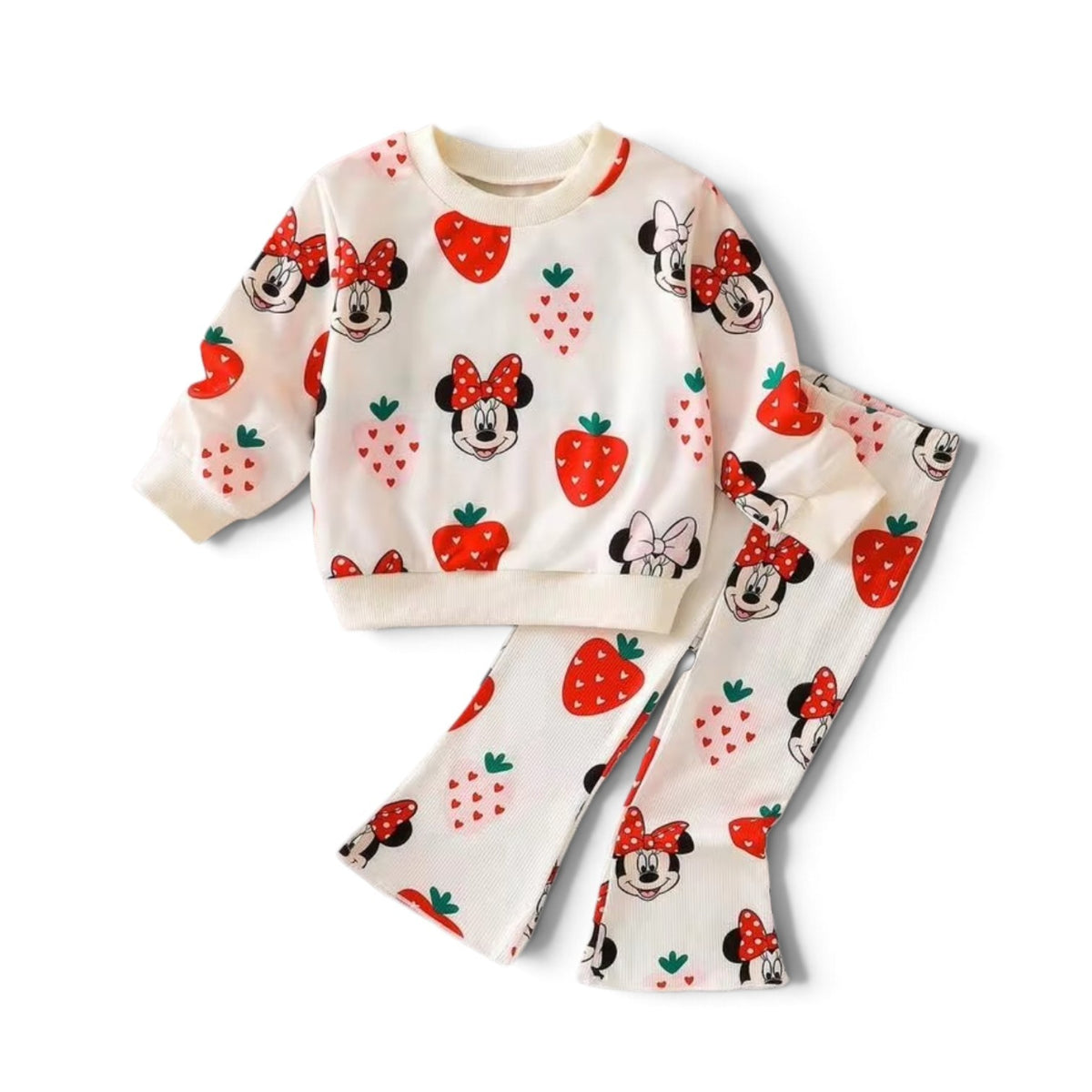 Strawberry minnie mouse baby girl sweats set