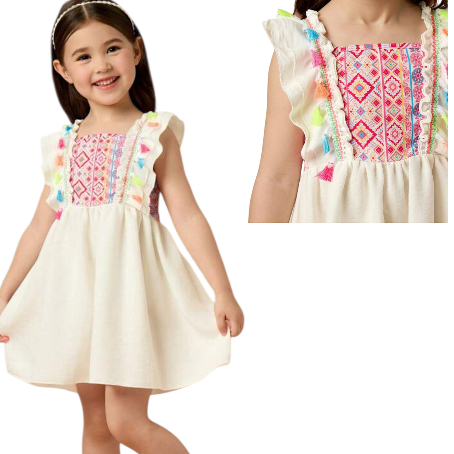 Girls bohemian multicolor girls dress