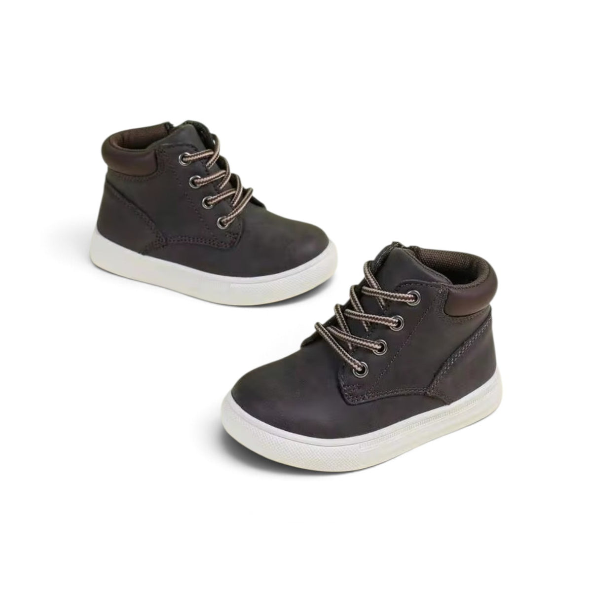 Brown lace boys boots