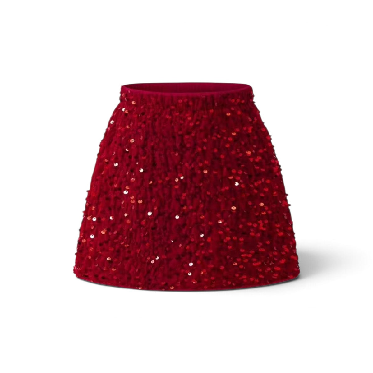 Girl burgundy red sequin girls skirt