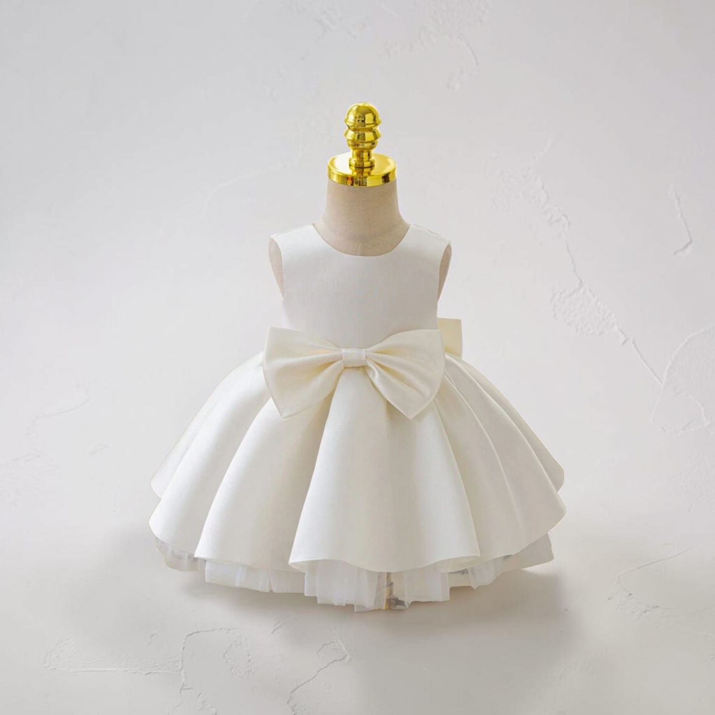 Baby champagne with pearl formal dress