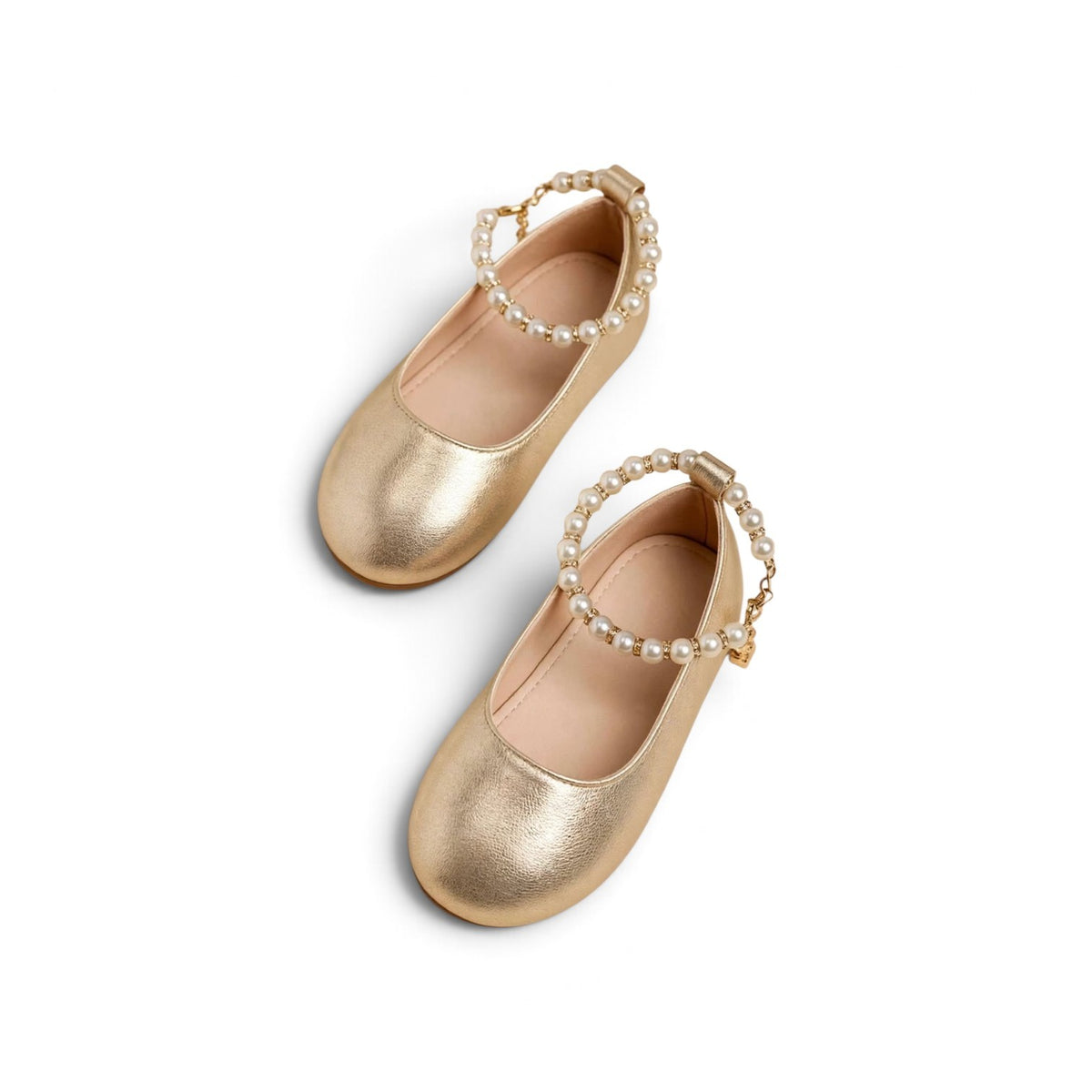Girls gold shoes with pearls 2k6