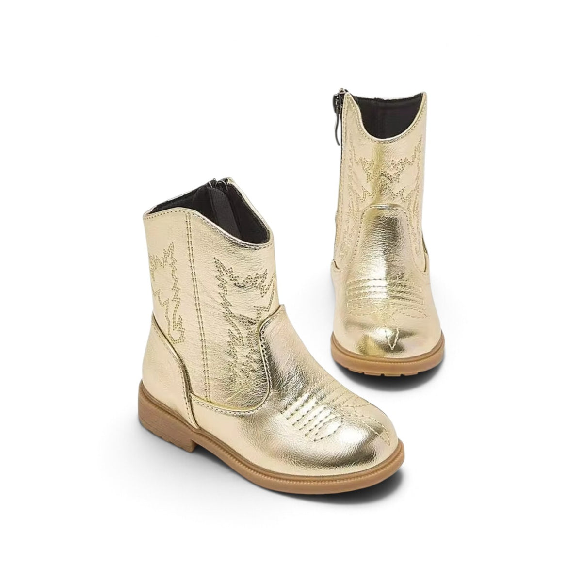 Gold girls cowgirl boots