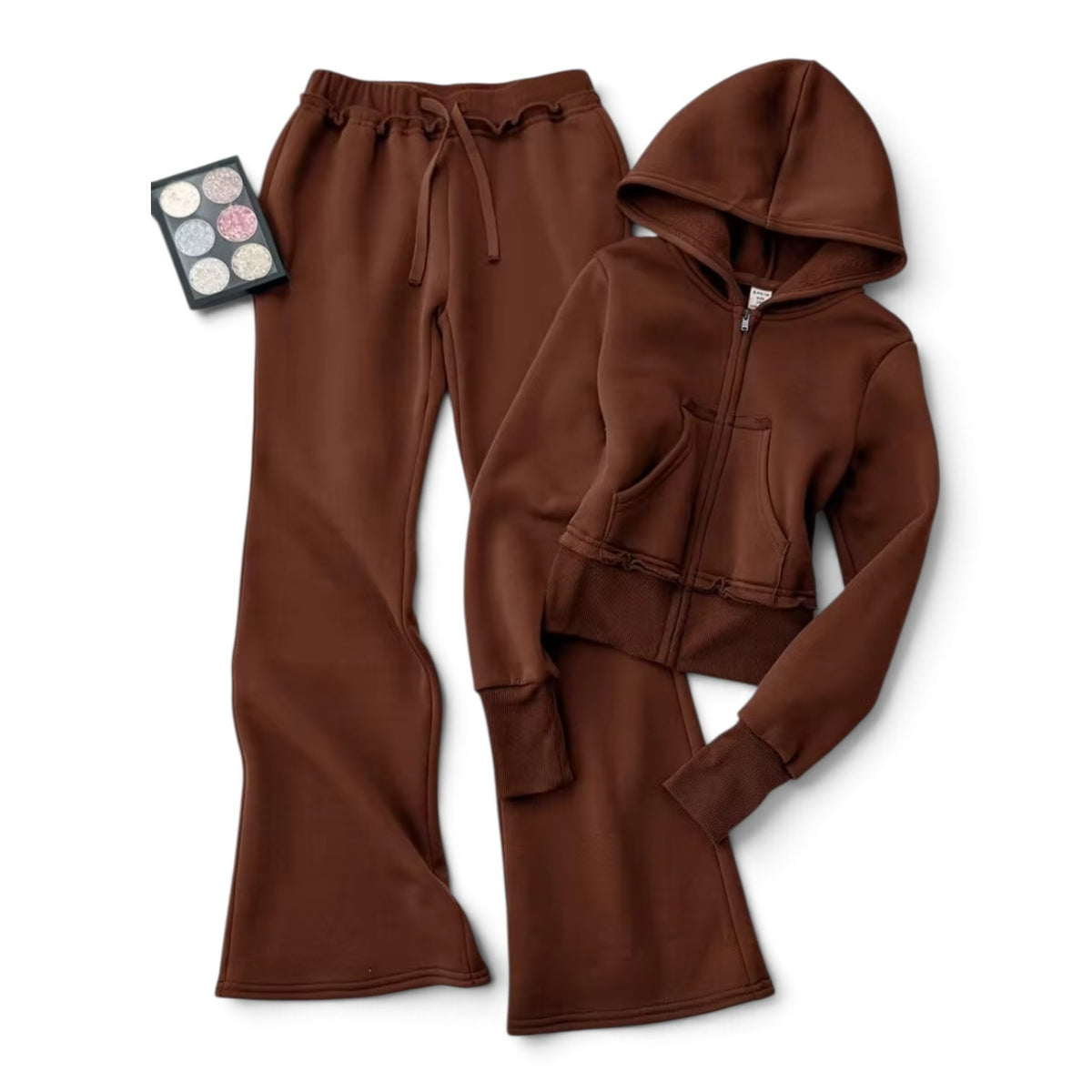 Pre teen Brown hoodie 2pc girls sweats set