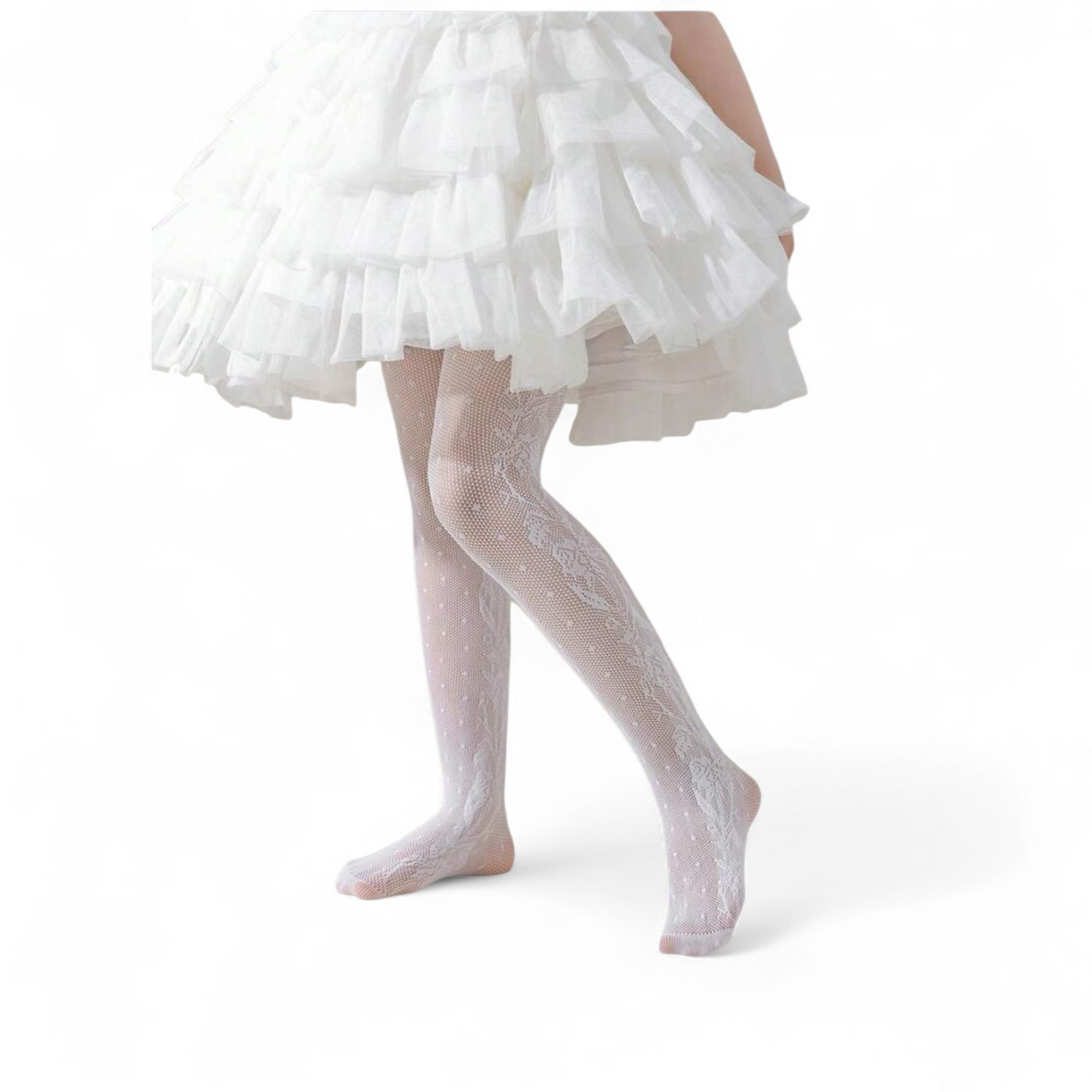 Girl lace floral stockings 2k6