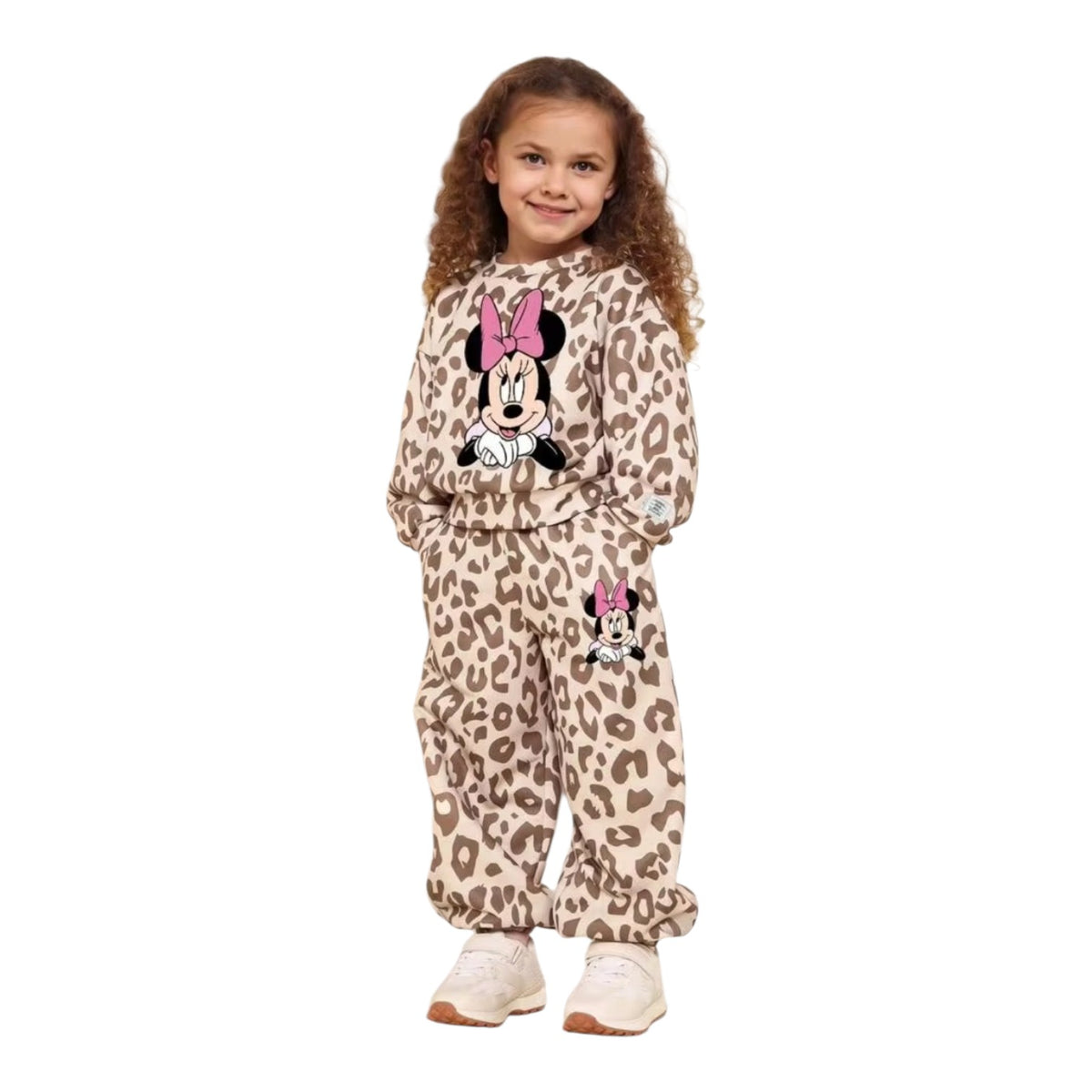 Minnie mouse leopard print girls sweats set 2k6