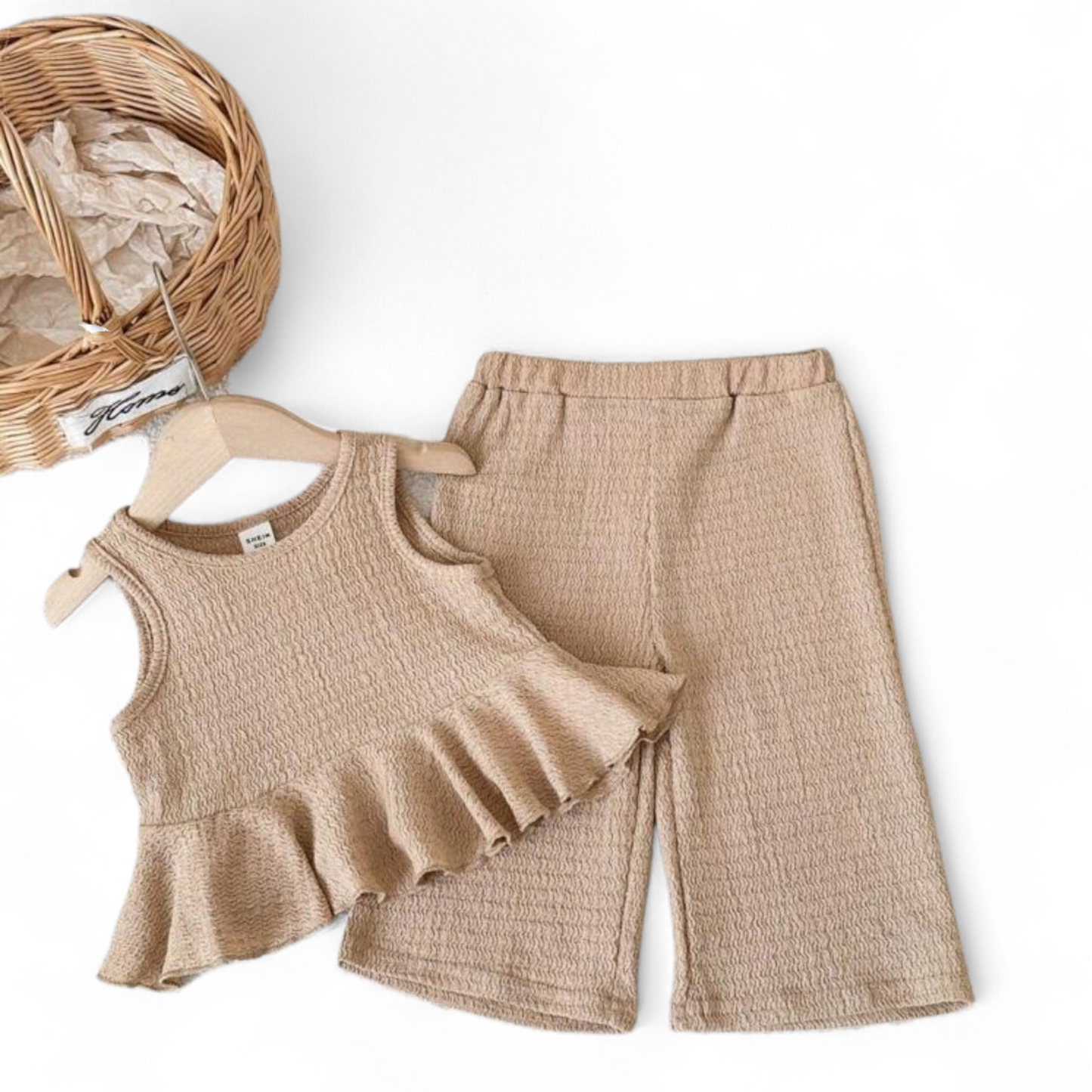 Brown 2pc bohemian baby set