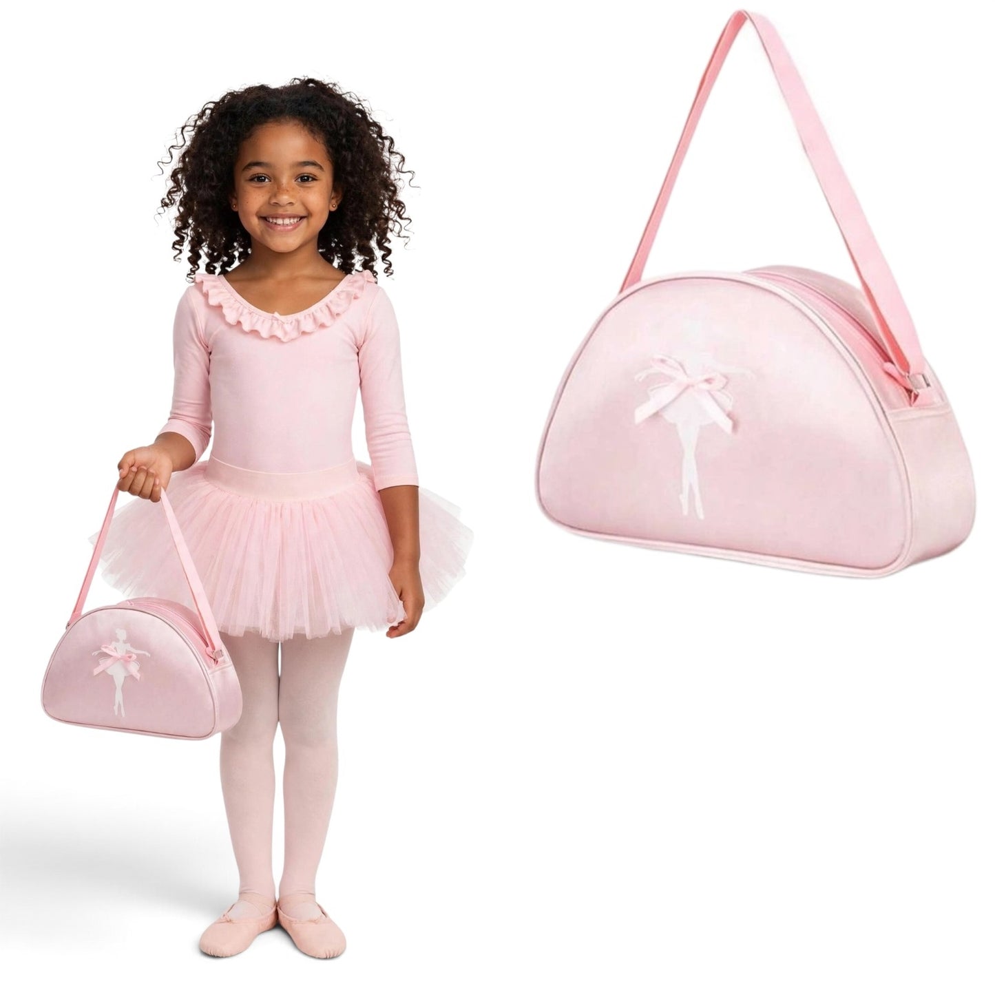 Pink ballet girls one strap bag