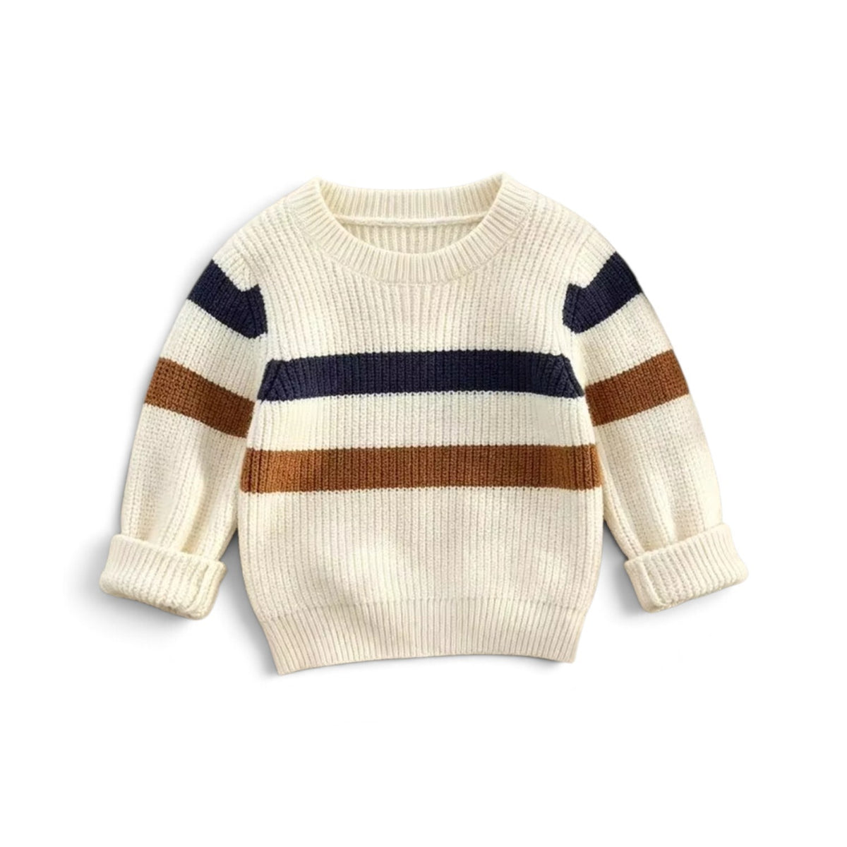 Baby boy brown & blue stripes sweater