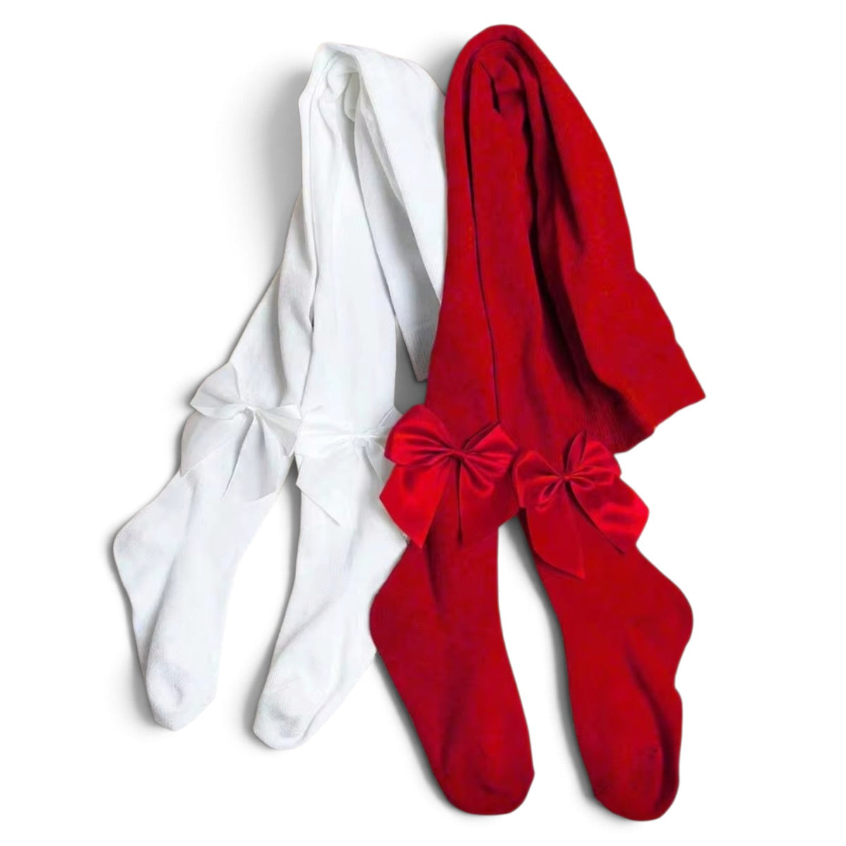Girls stockings with bow on the side