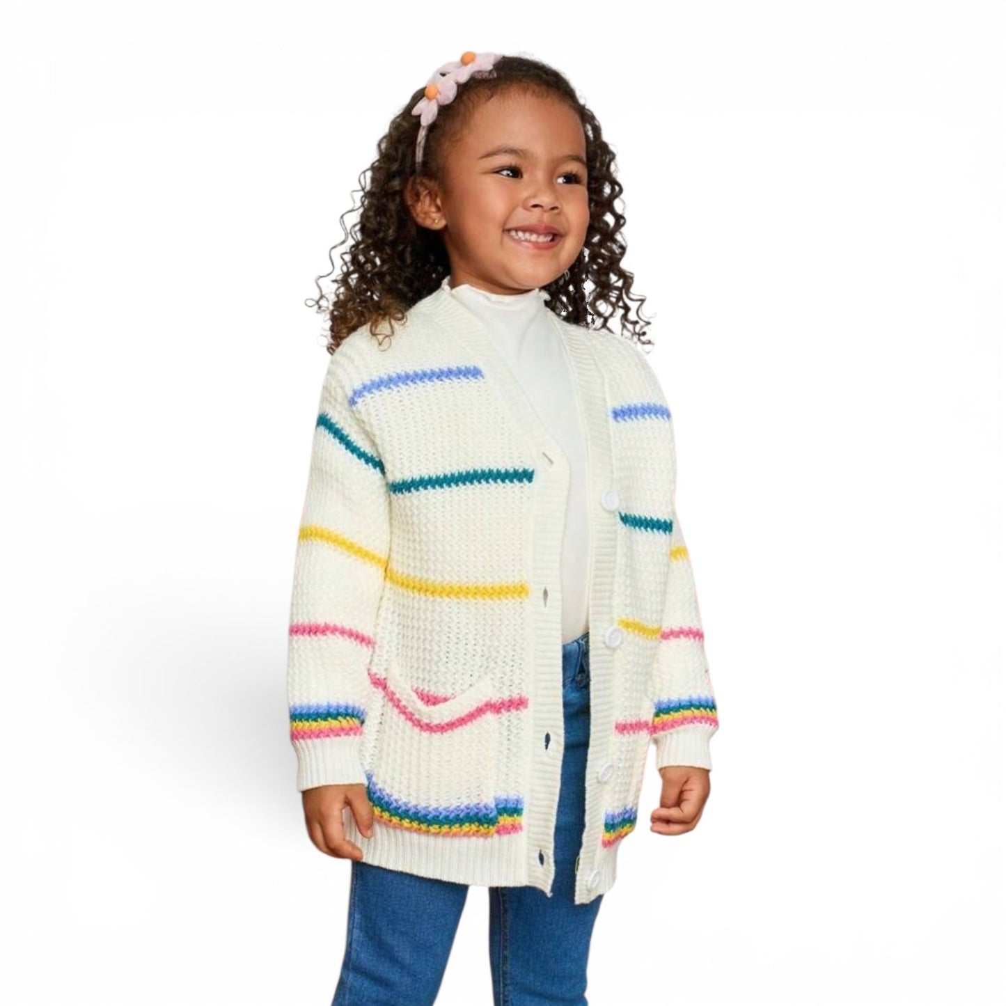 Girls stripe cardigan