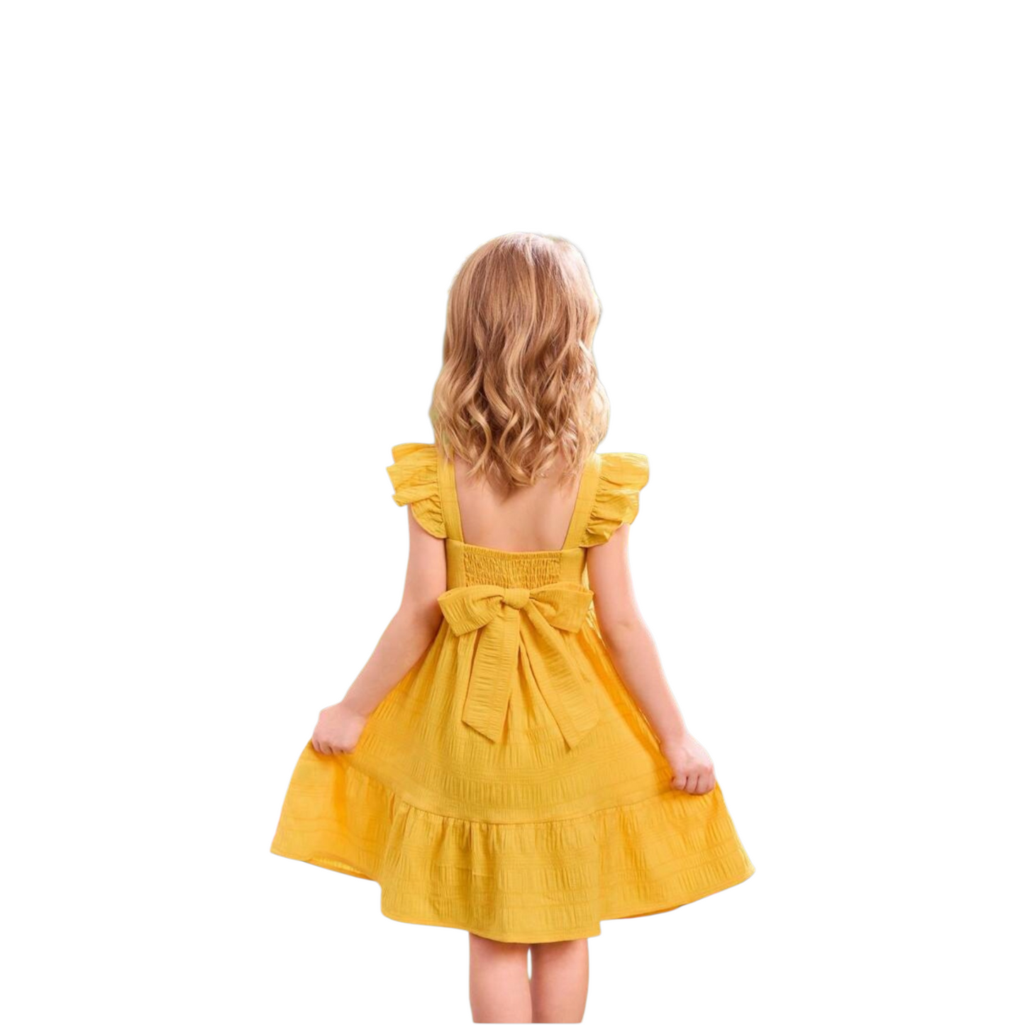 Girls mustard beach dress 2k6