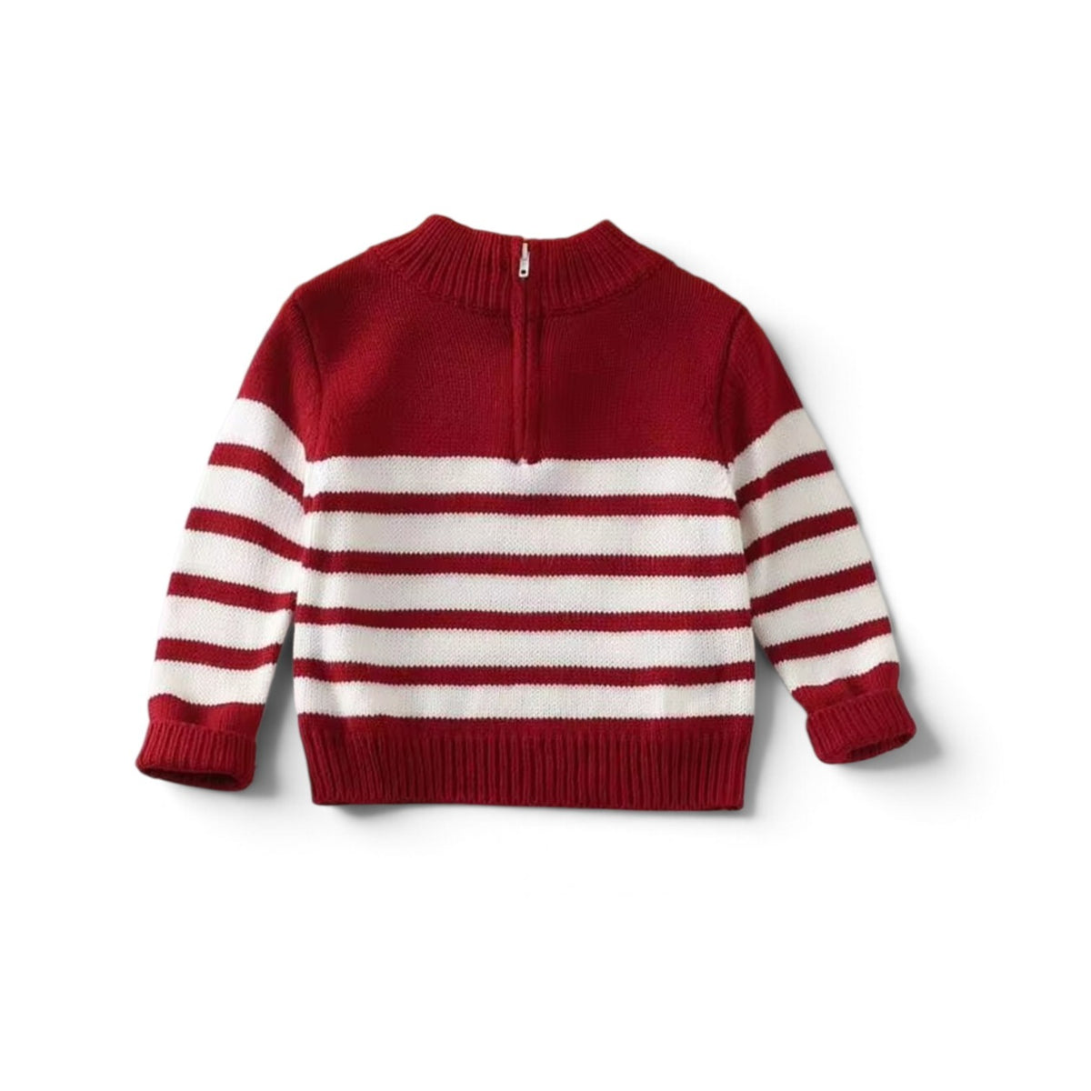 Baby Boys white and red quater zip sweater 2k6