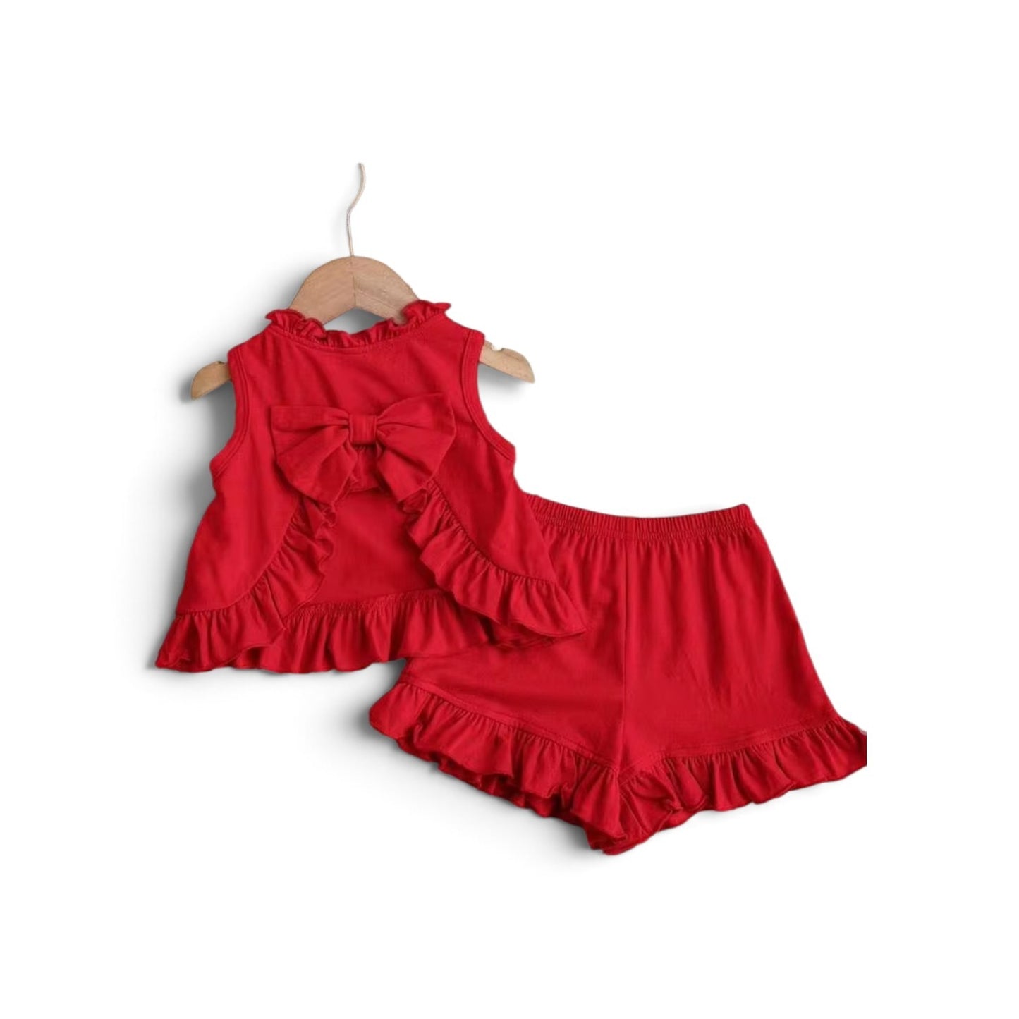 Belize red emblem 2pc baby cotton set