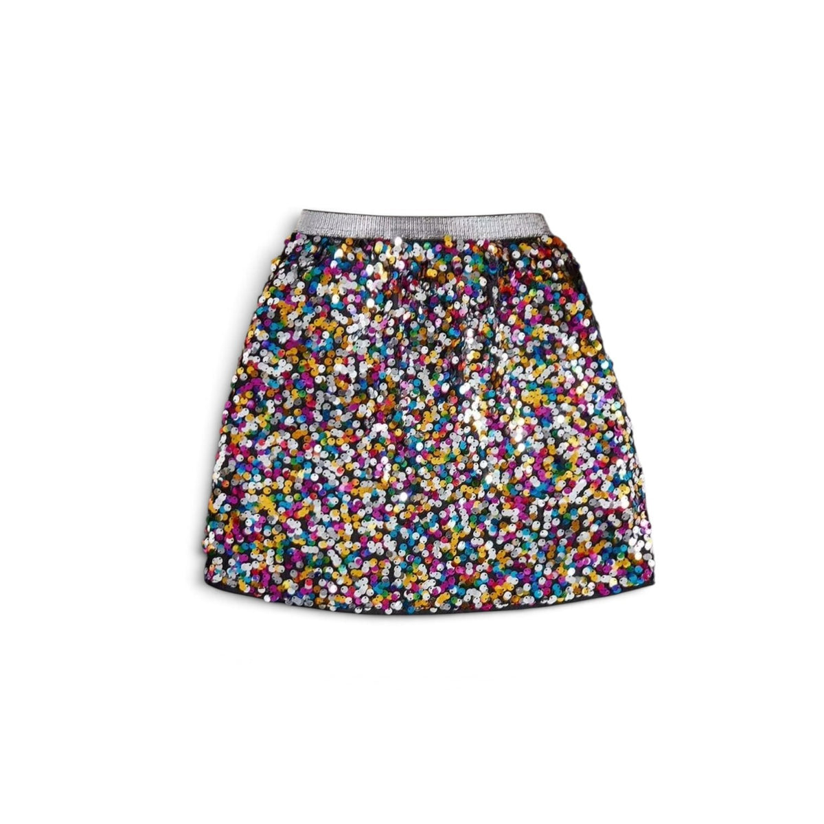 Girls multicolor sequin skirt
