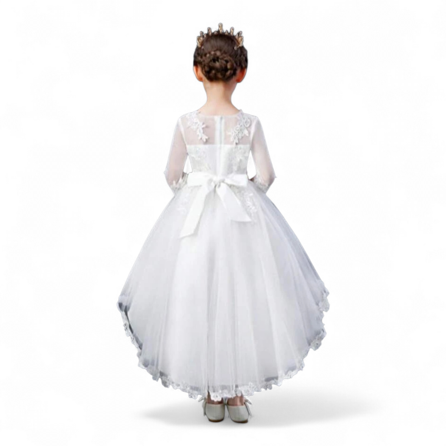 Girls white long formal dress 2k6